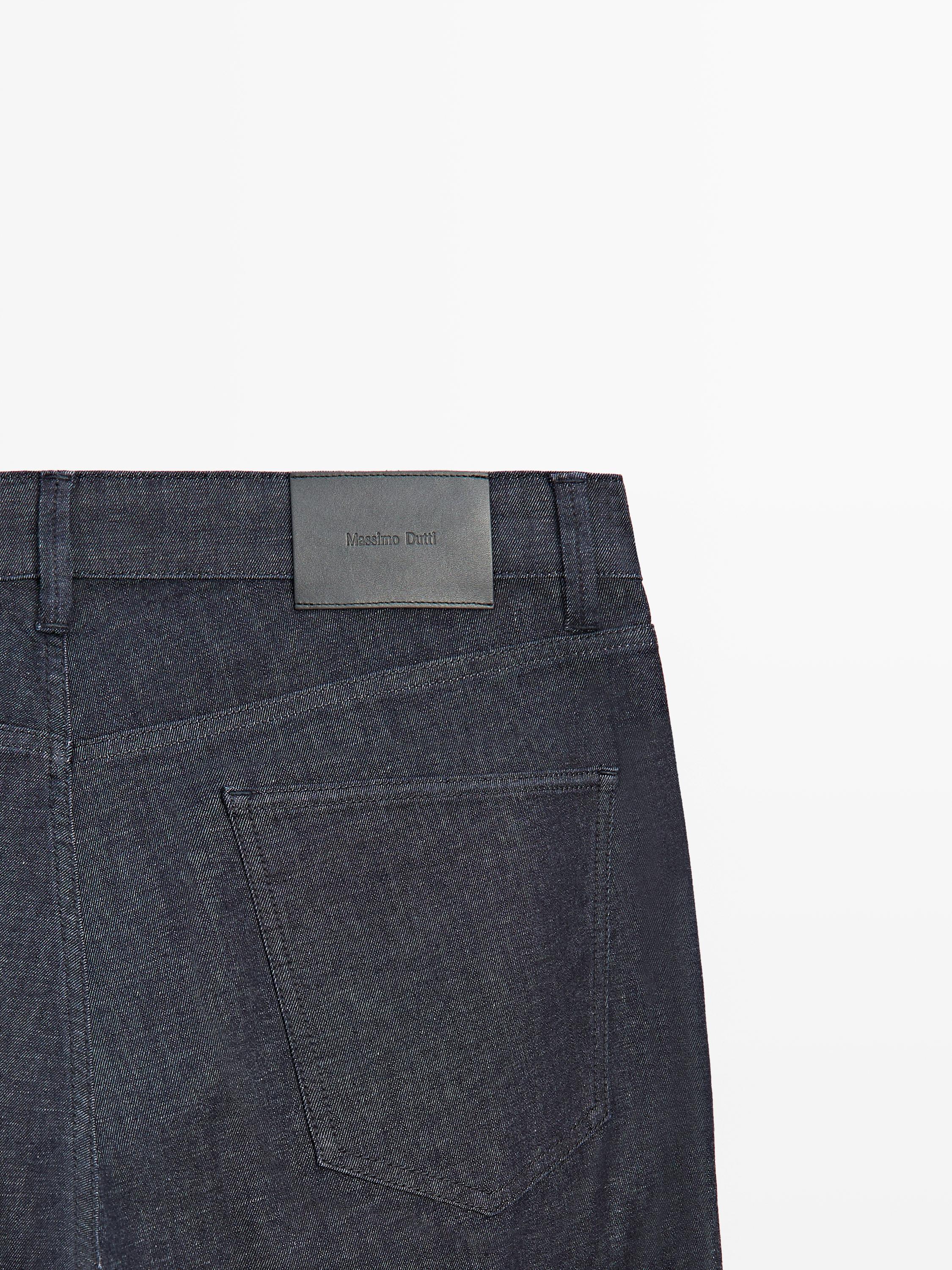 Lightweight slim-fit rinse wash jeans — DEEP BLUE