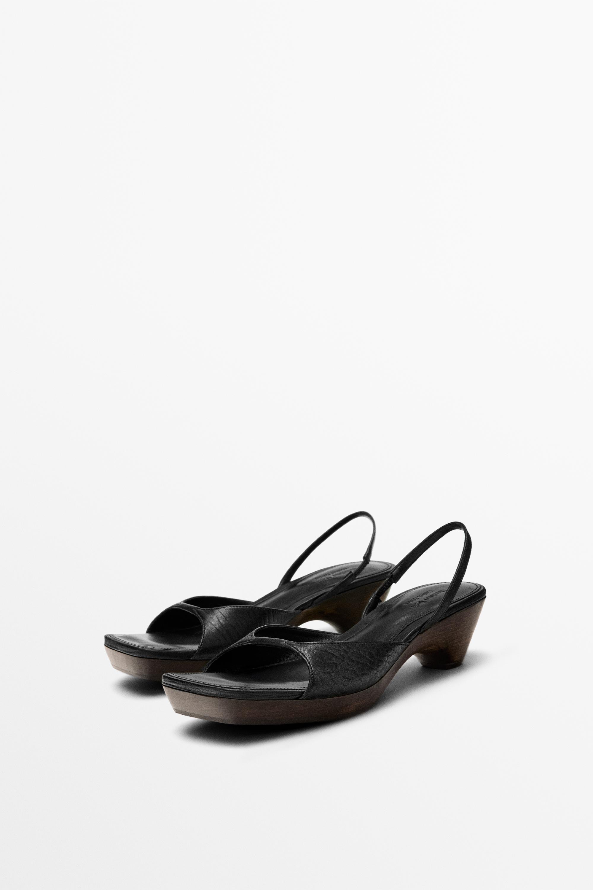 Wood heel sandal - Limited edition — BLACK