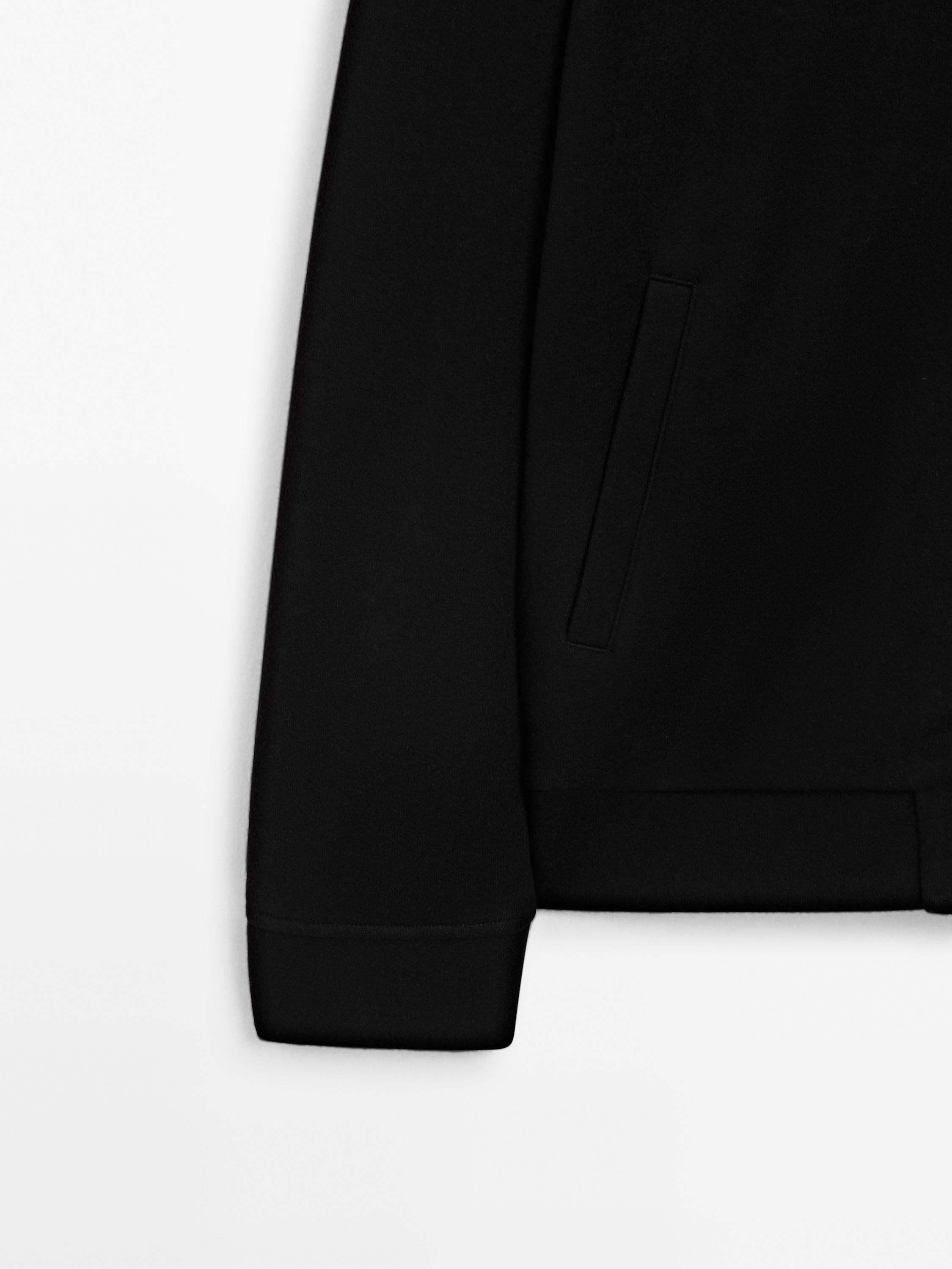 Double wool blend bomber jacket