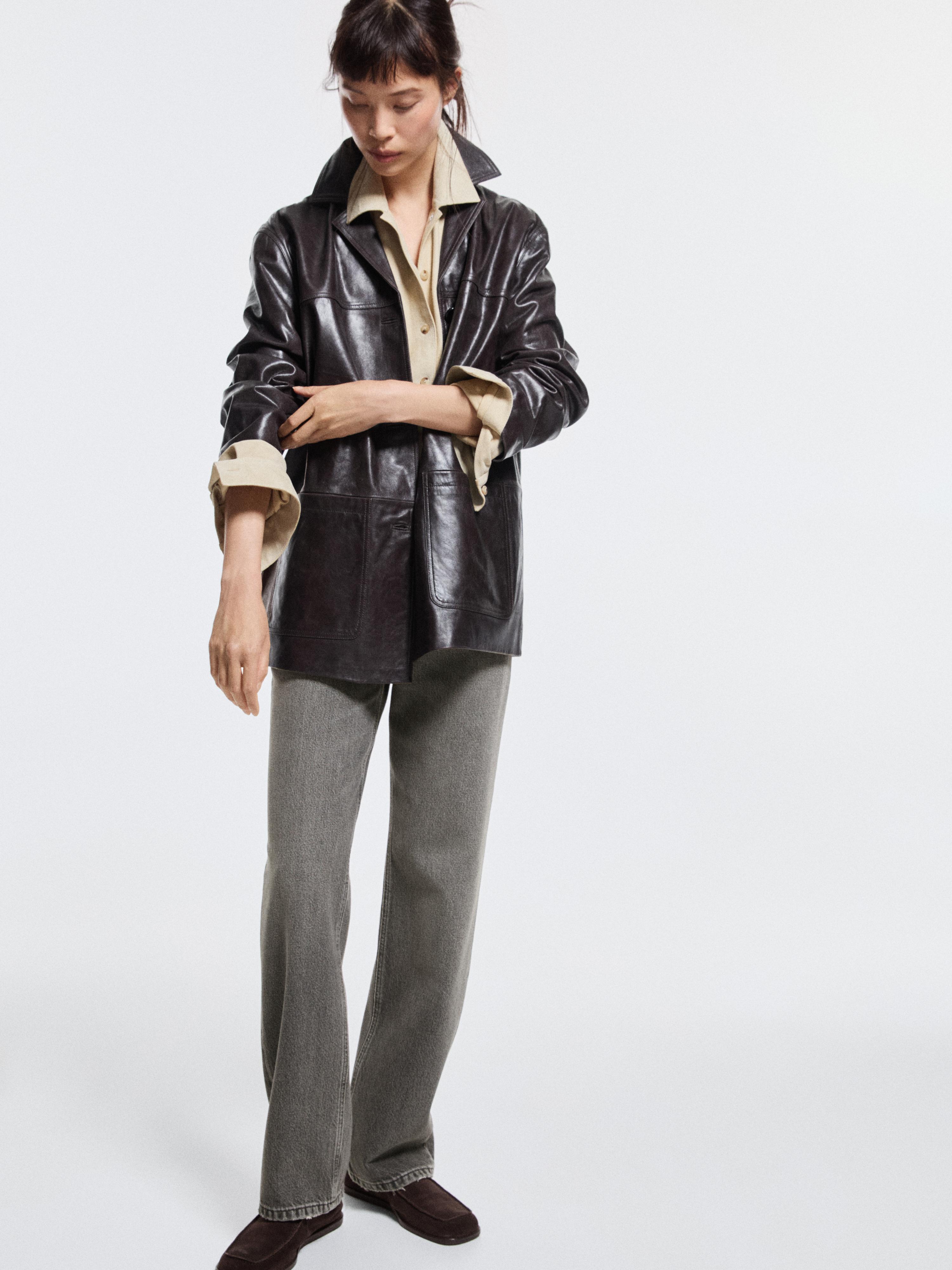Mid-rise balloon fit jeans — NATURAL GREY