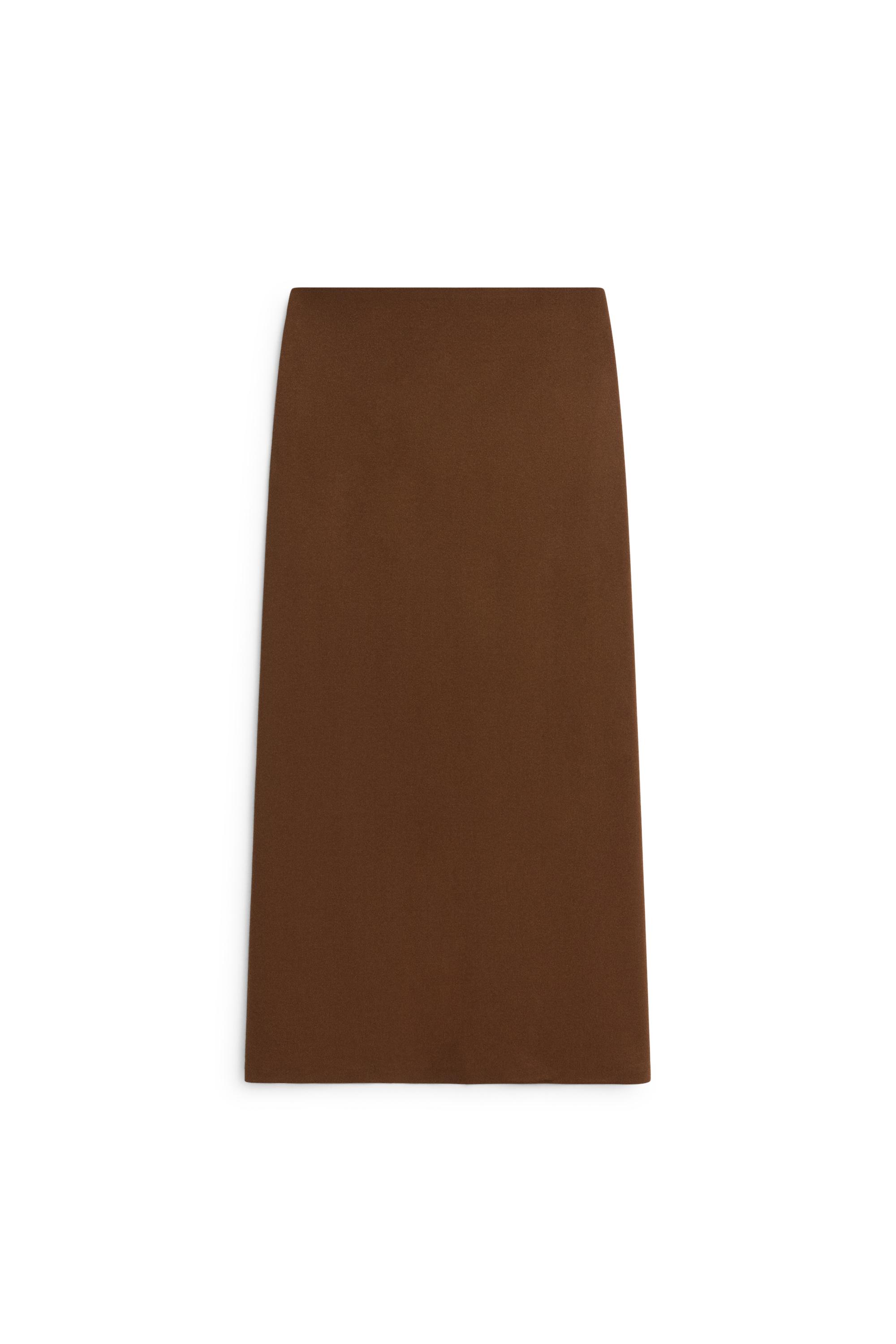 Stretch wool blend midi skirt - LIMITED EDITION by Massimo Dutti