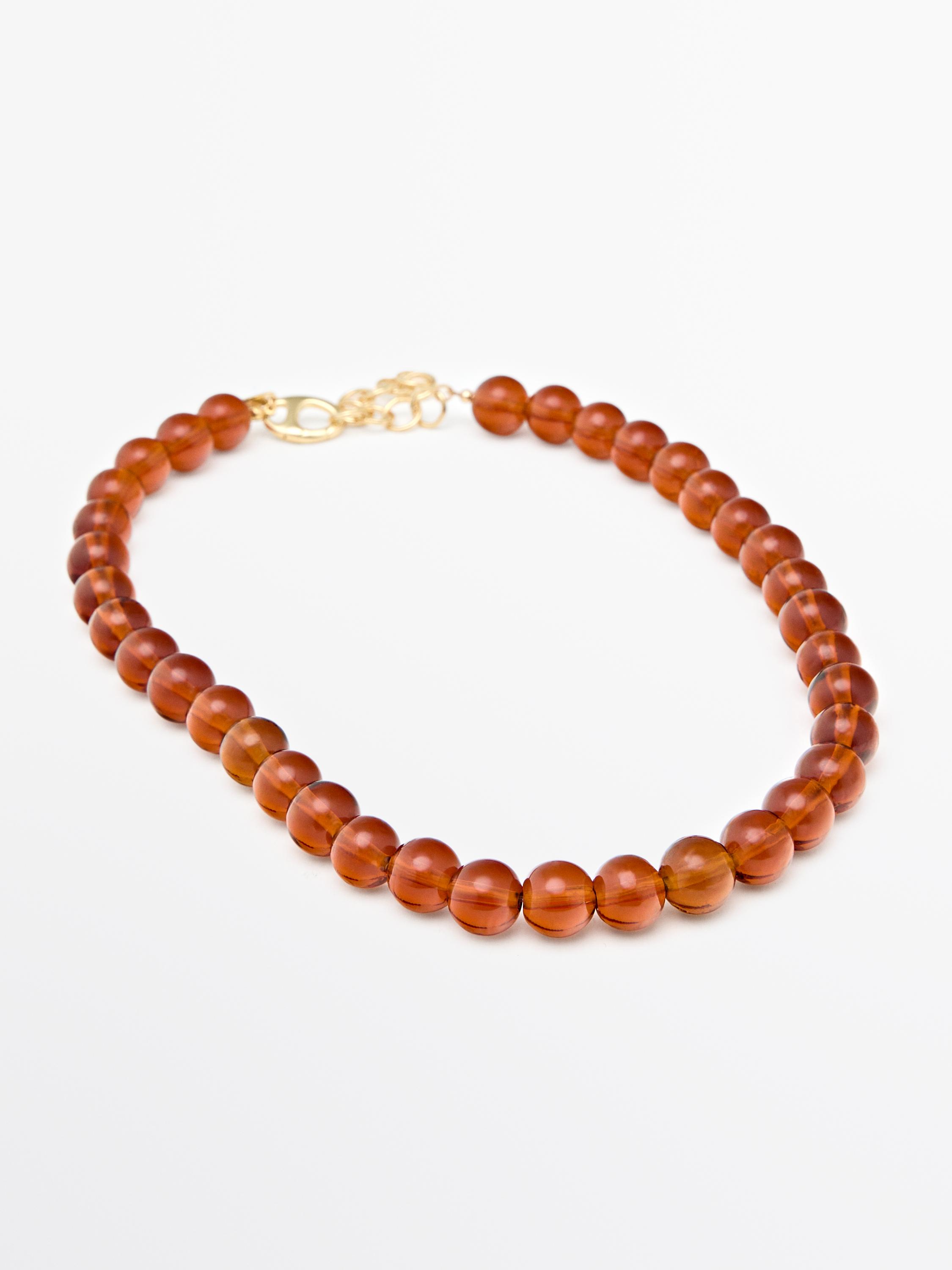 Necklace with glass beads
