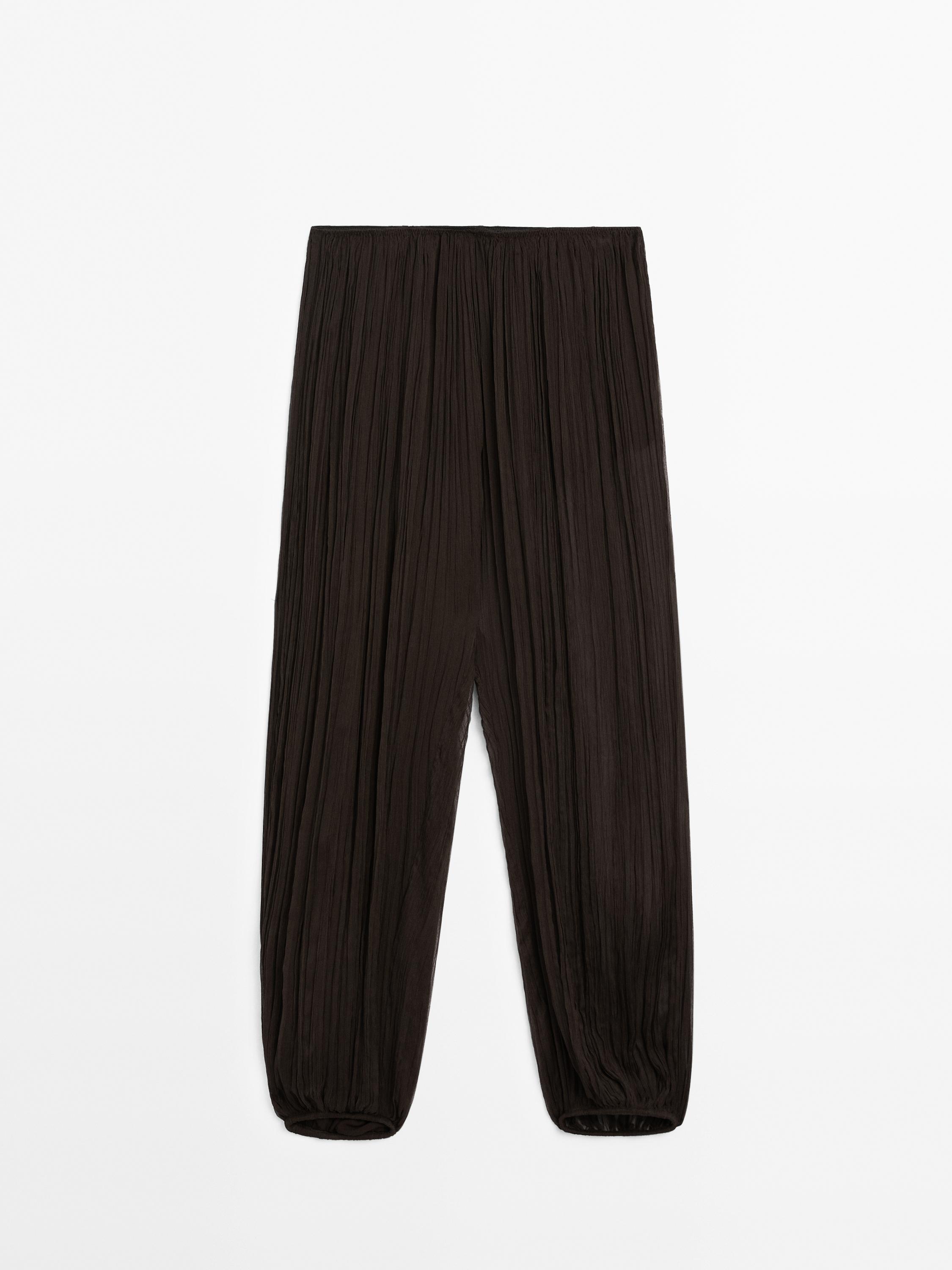 Sarouel trousers with pleated detail - Studio