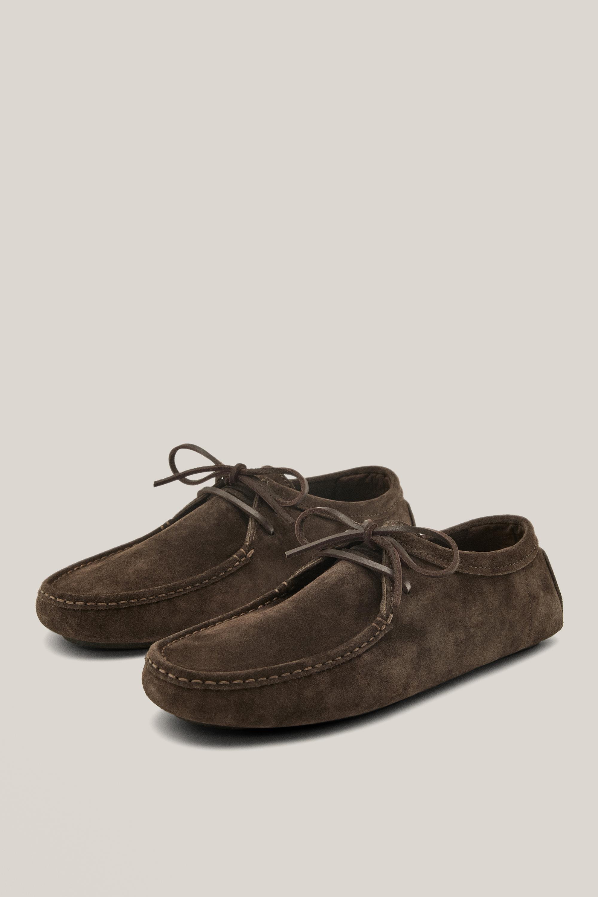 Soft split leather shoes - Limited Edition — BROWN