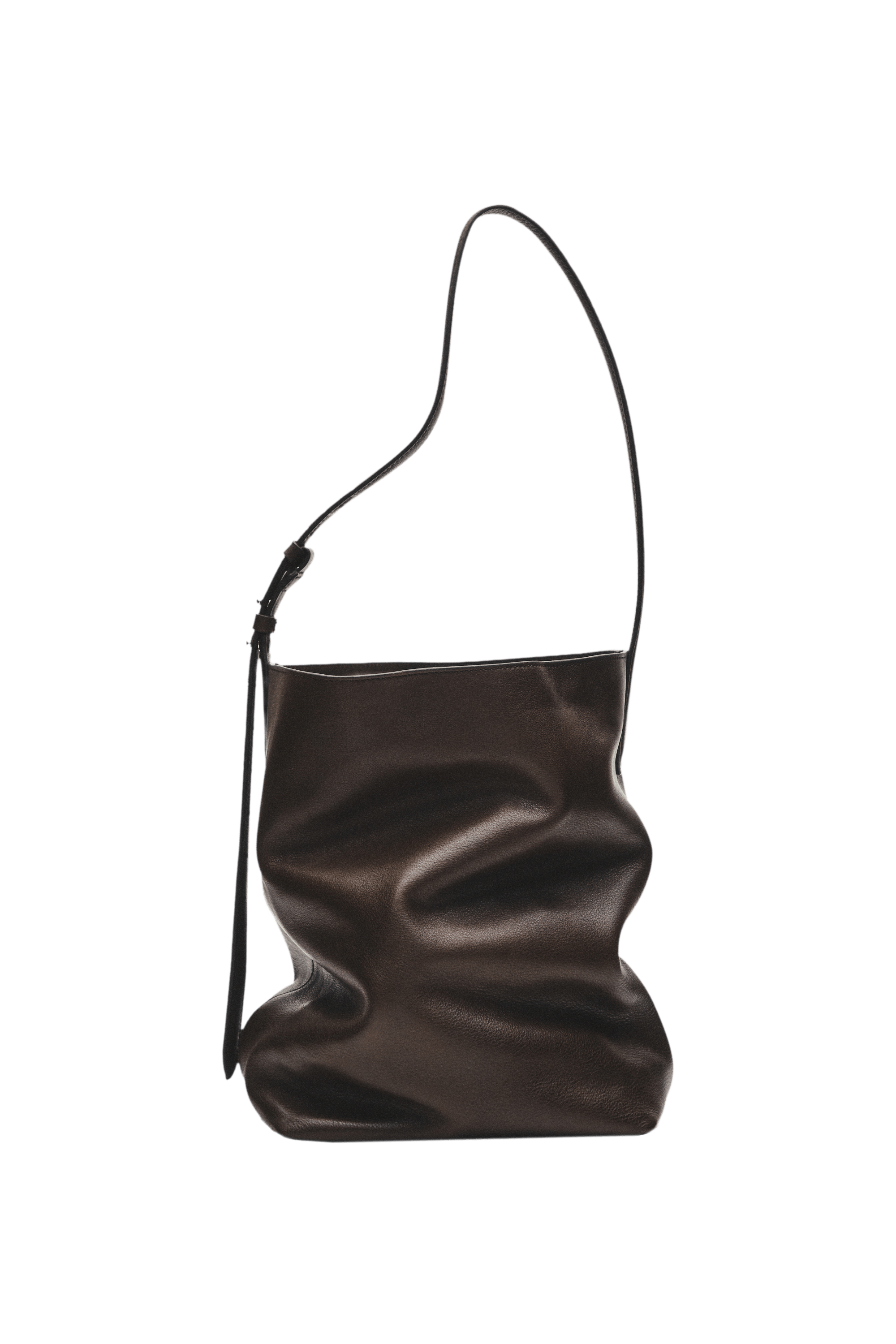 Nappa leather bucket bag