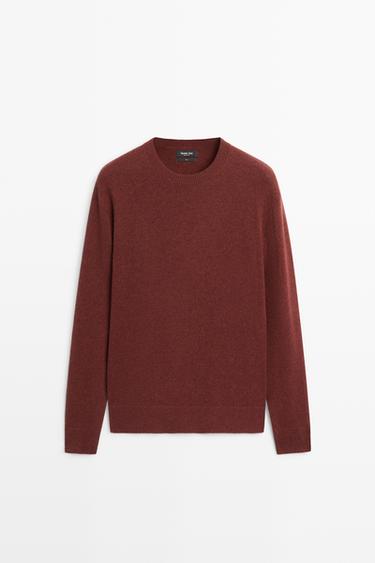 100% wool melange knit sweater — COPPER 2