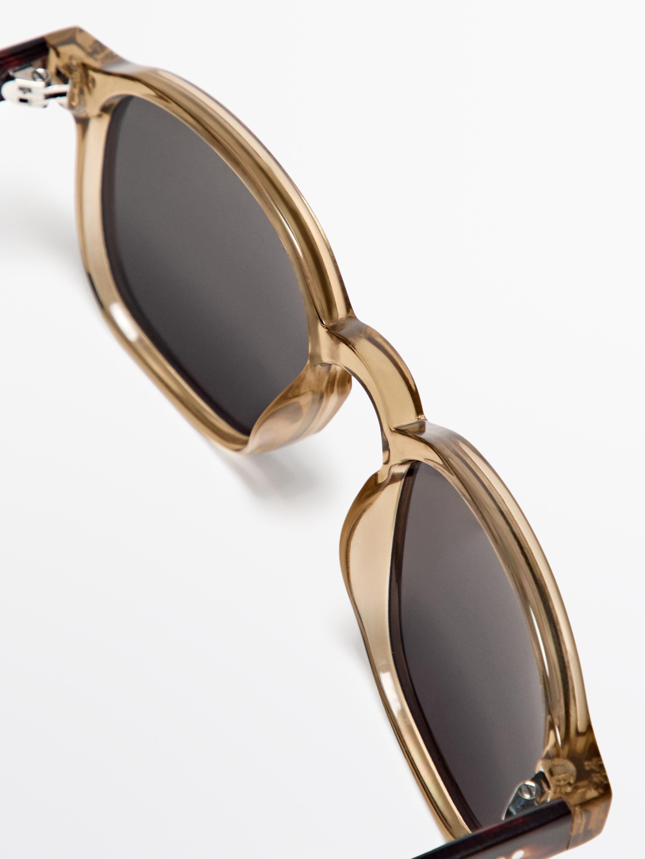 Round tortoiseshell-effect sunglasses