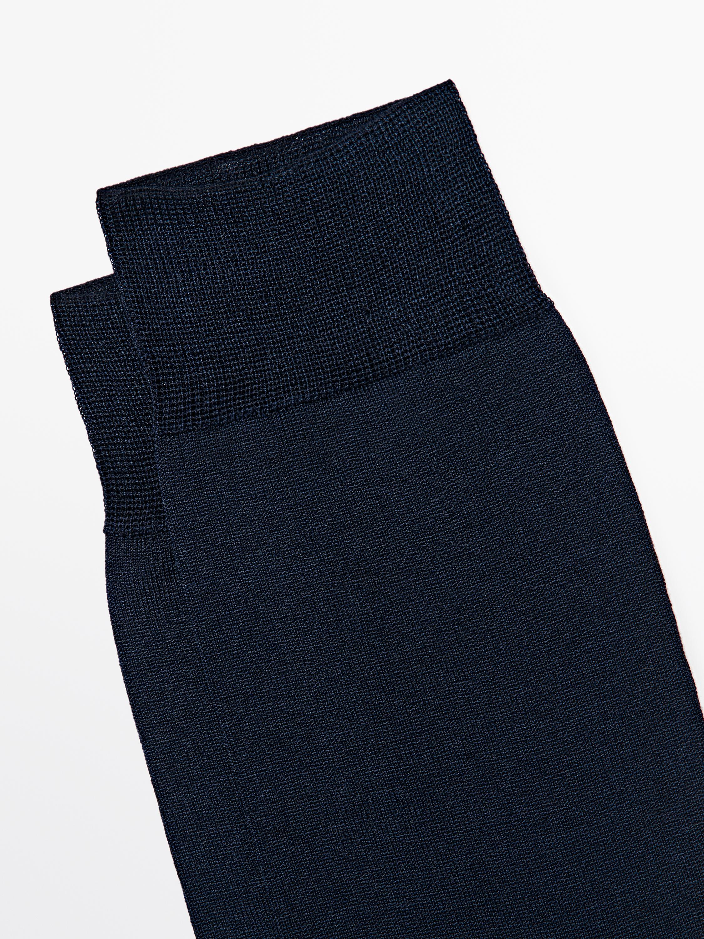 Plain smart socks — NAVY BLUE