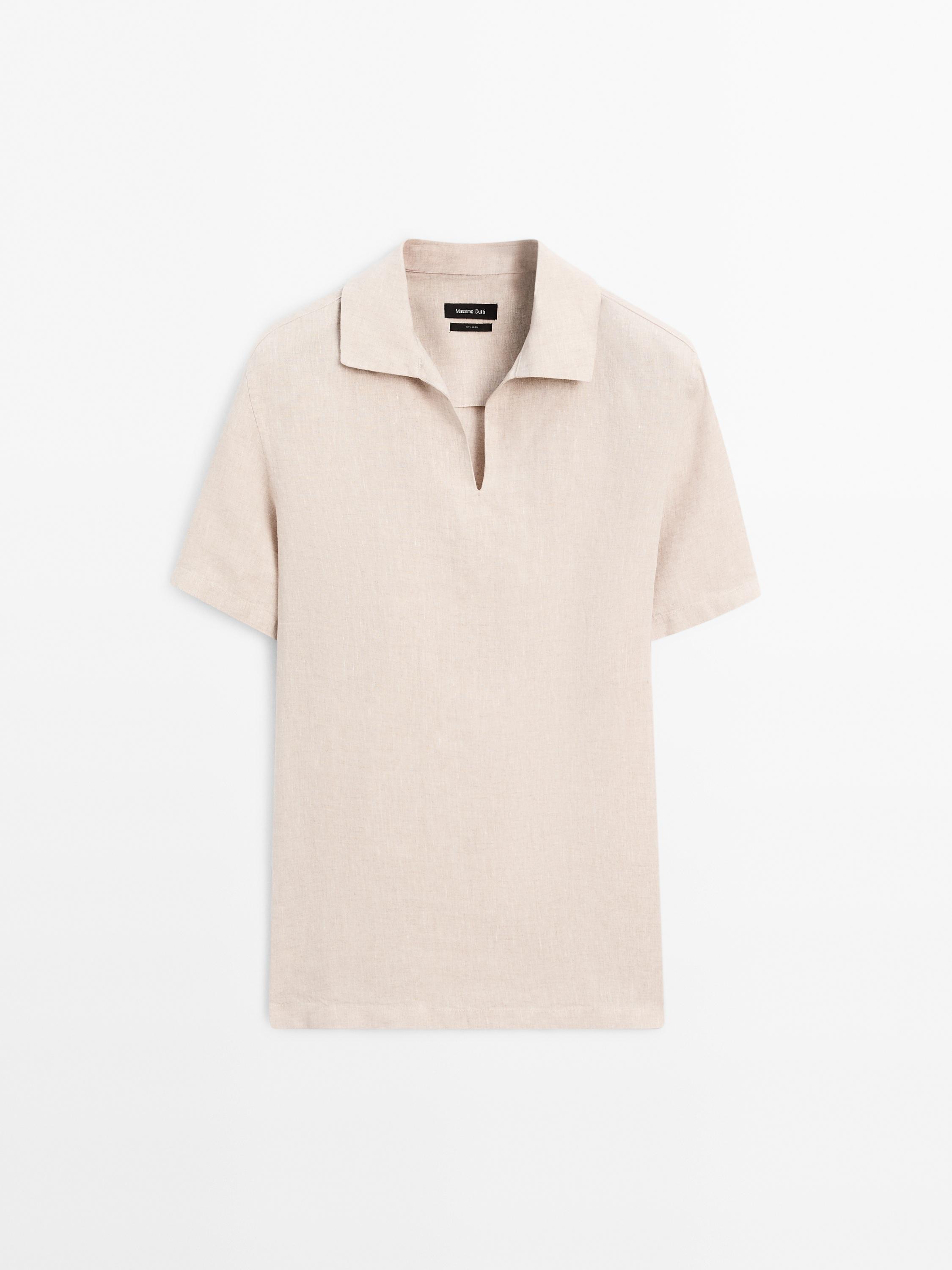 Camisa manga corta 100% lino