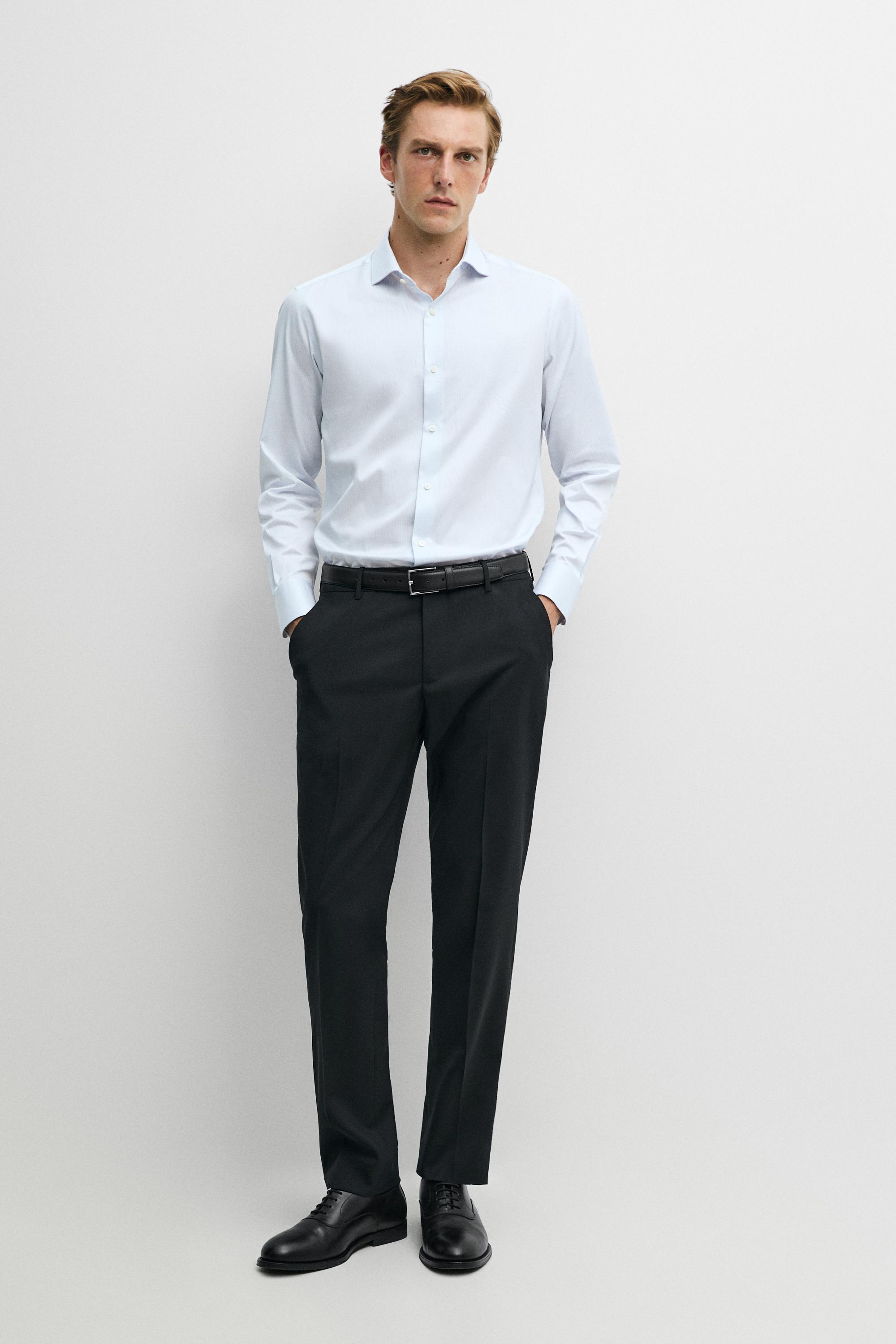 Slim fit 100% cotton shirt