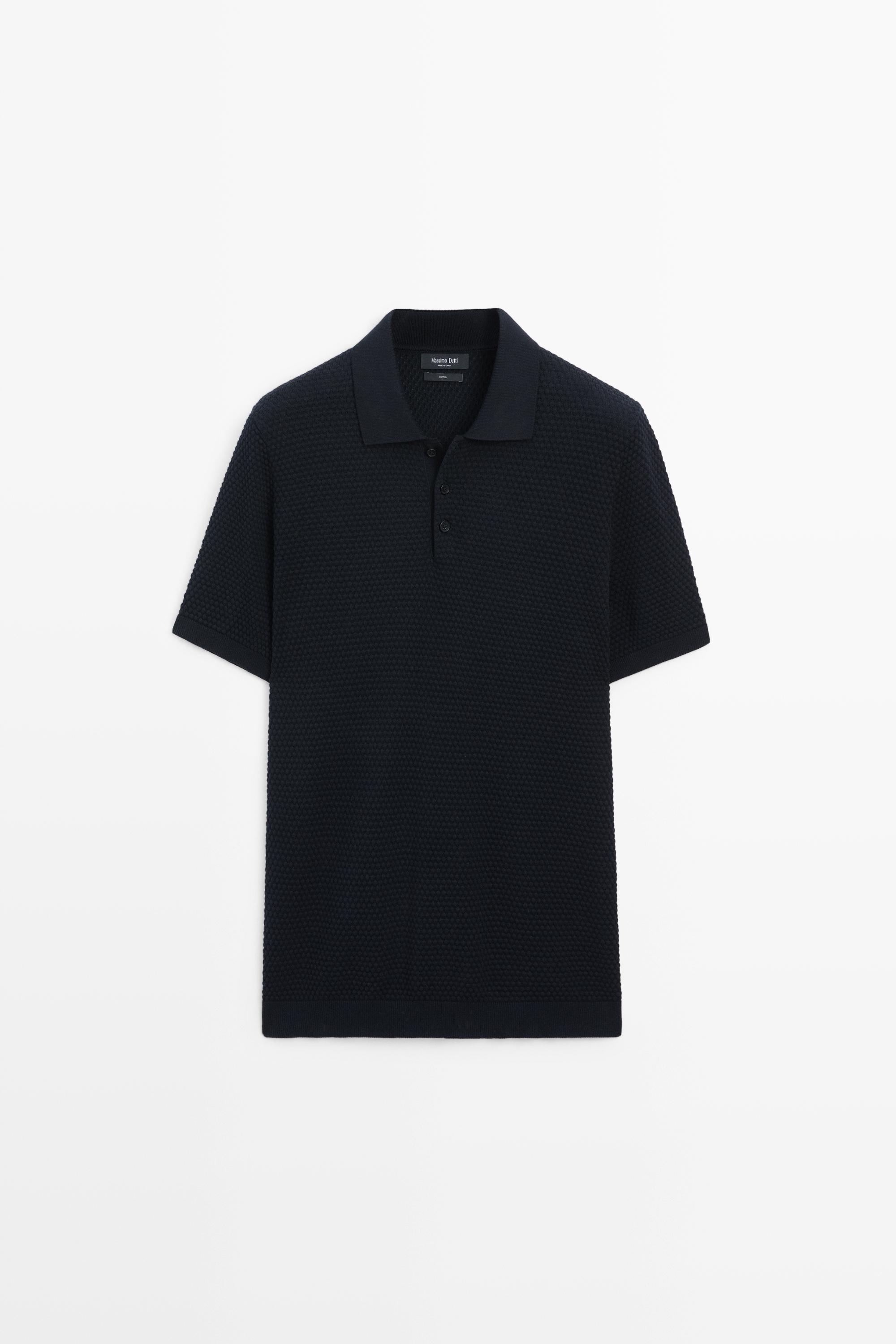 Polo en maille 100 % coton à manches courtes
