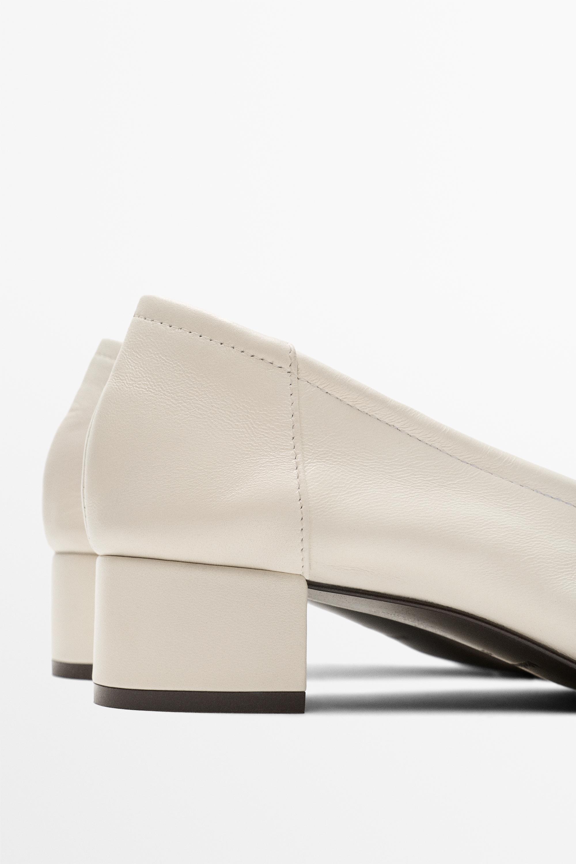 High-heel ballerinas — WHITE