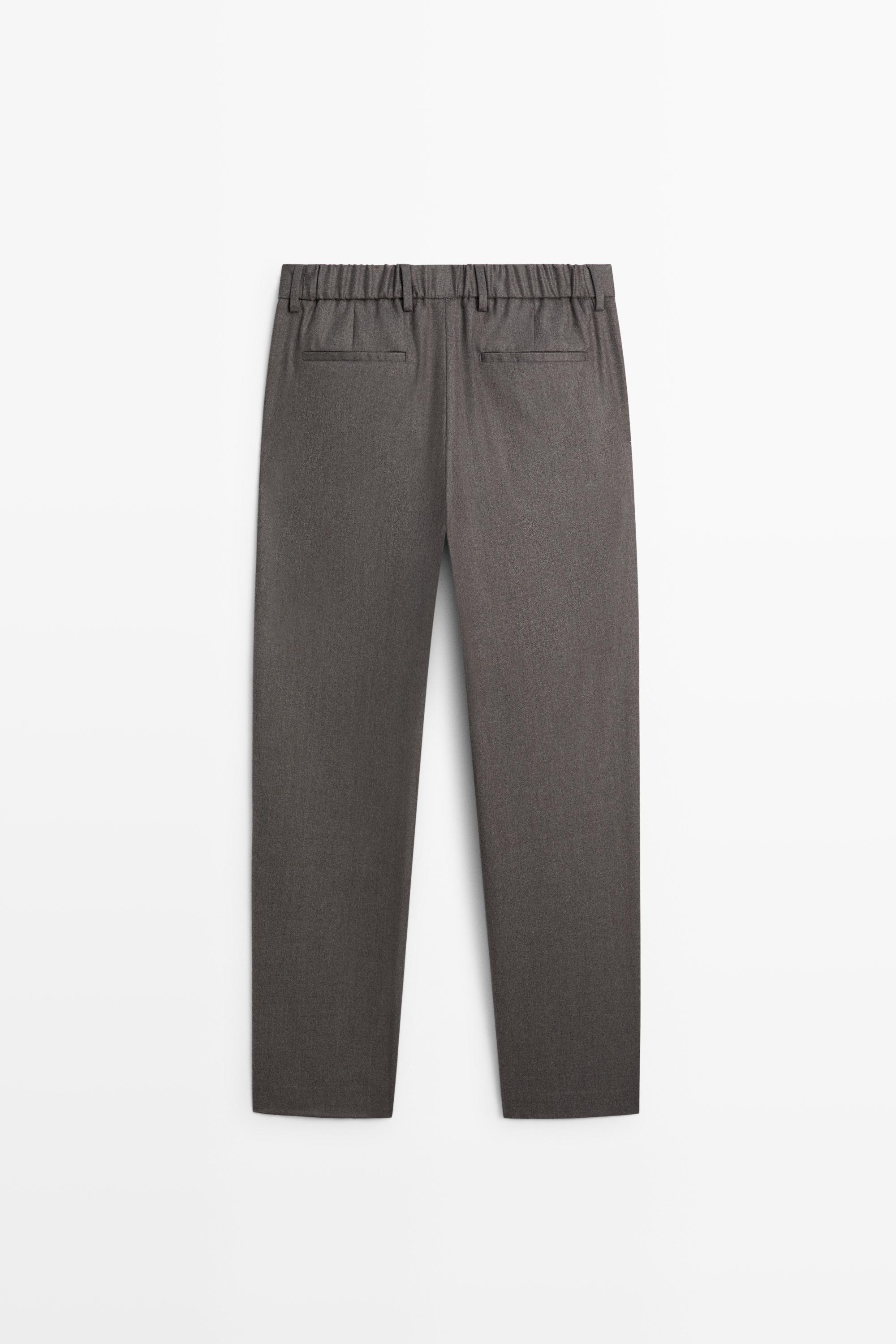 100% Wool Suit Pants — MINK