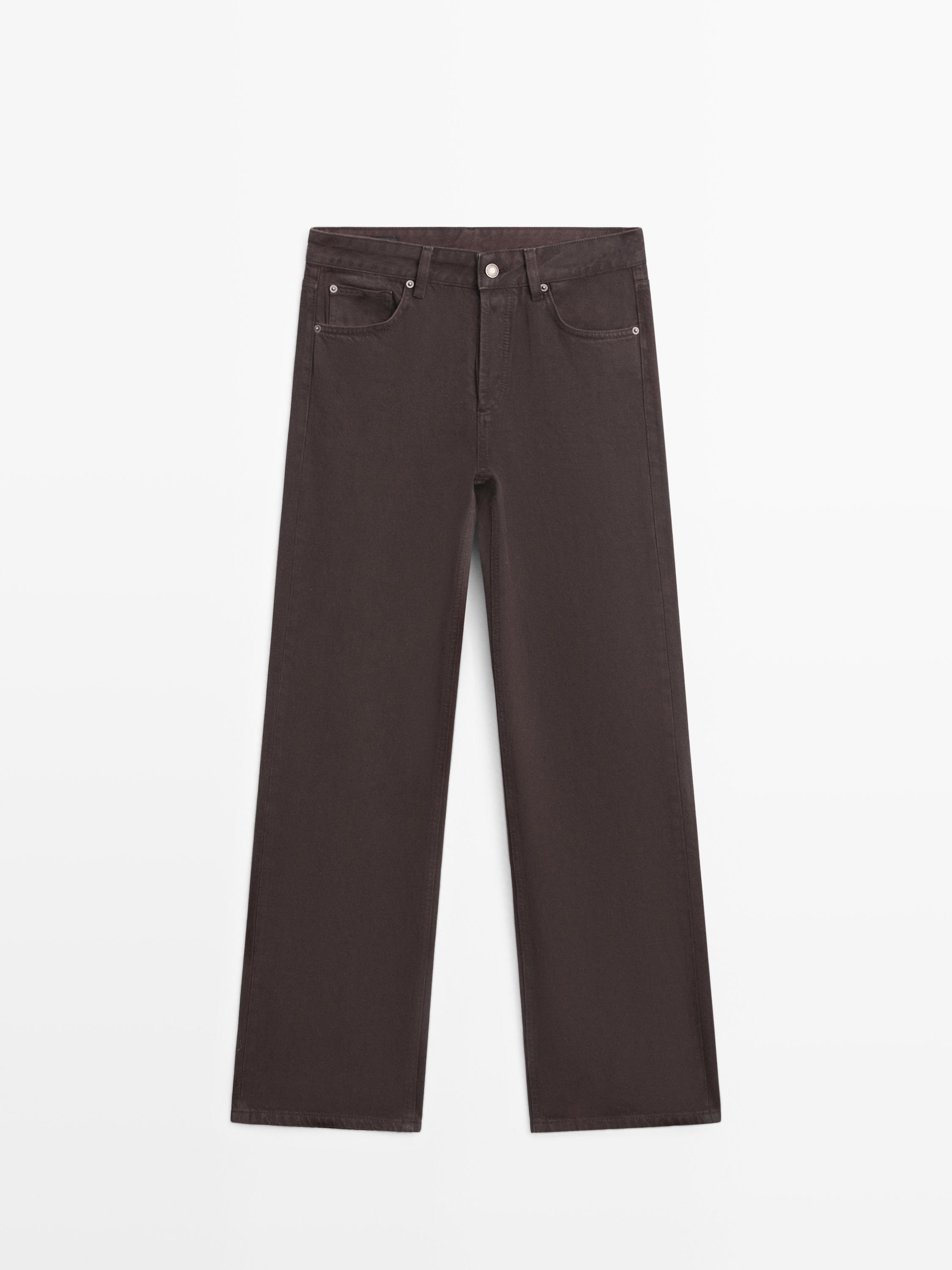 Wide-leg jeans — Chocolate