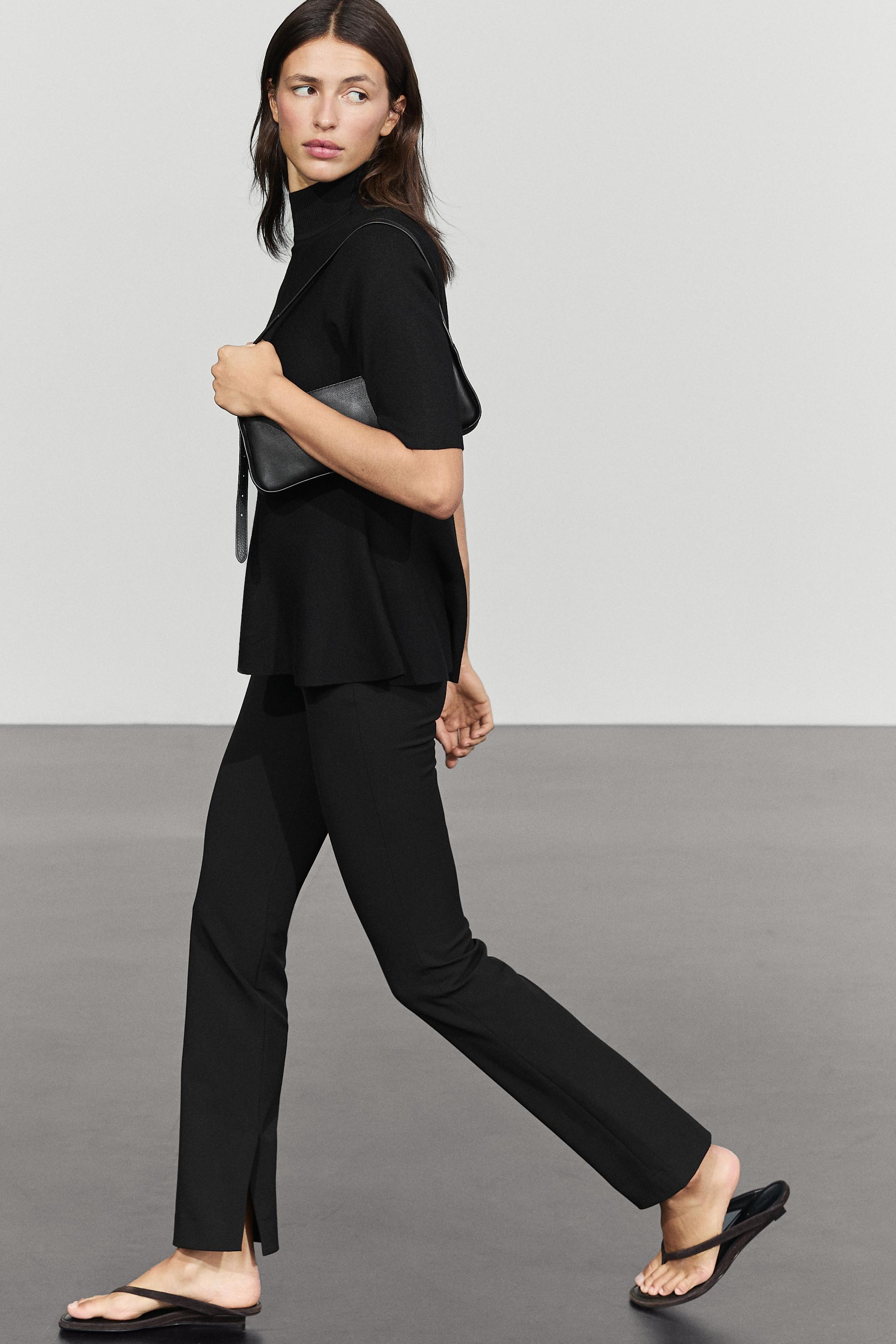 Technical flare fit pants — BLACK