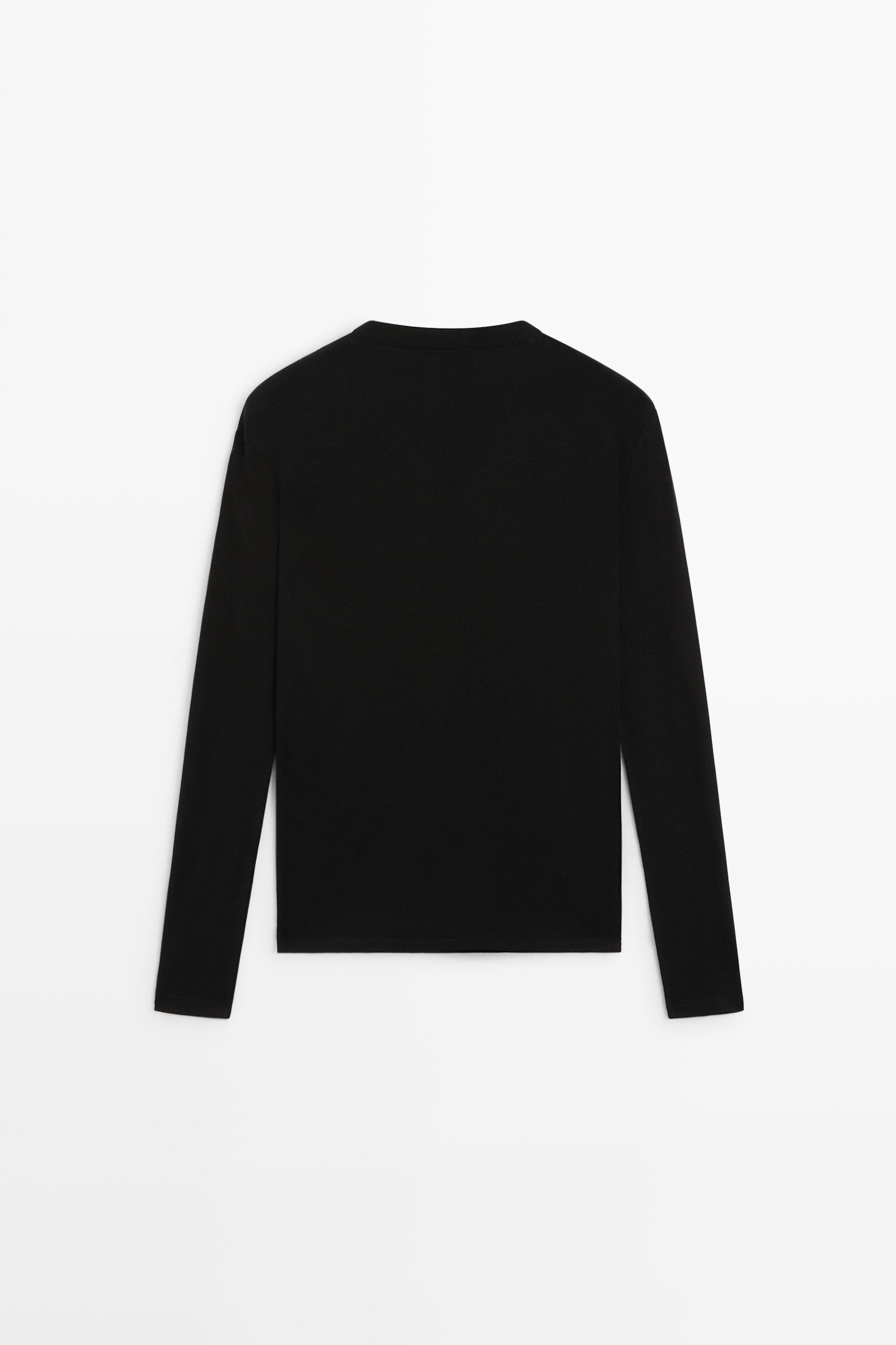 Massimo Dutti Düğmeli yaka t-shirt görsel 7