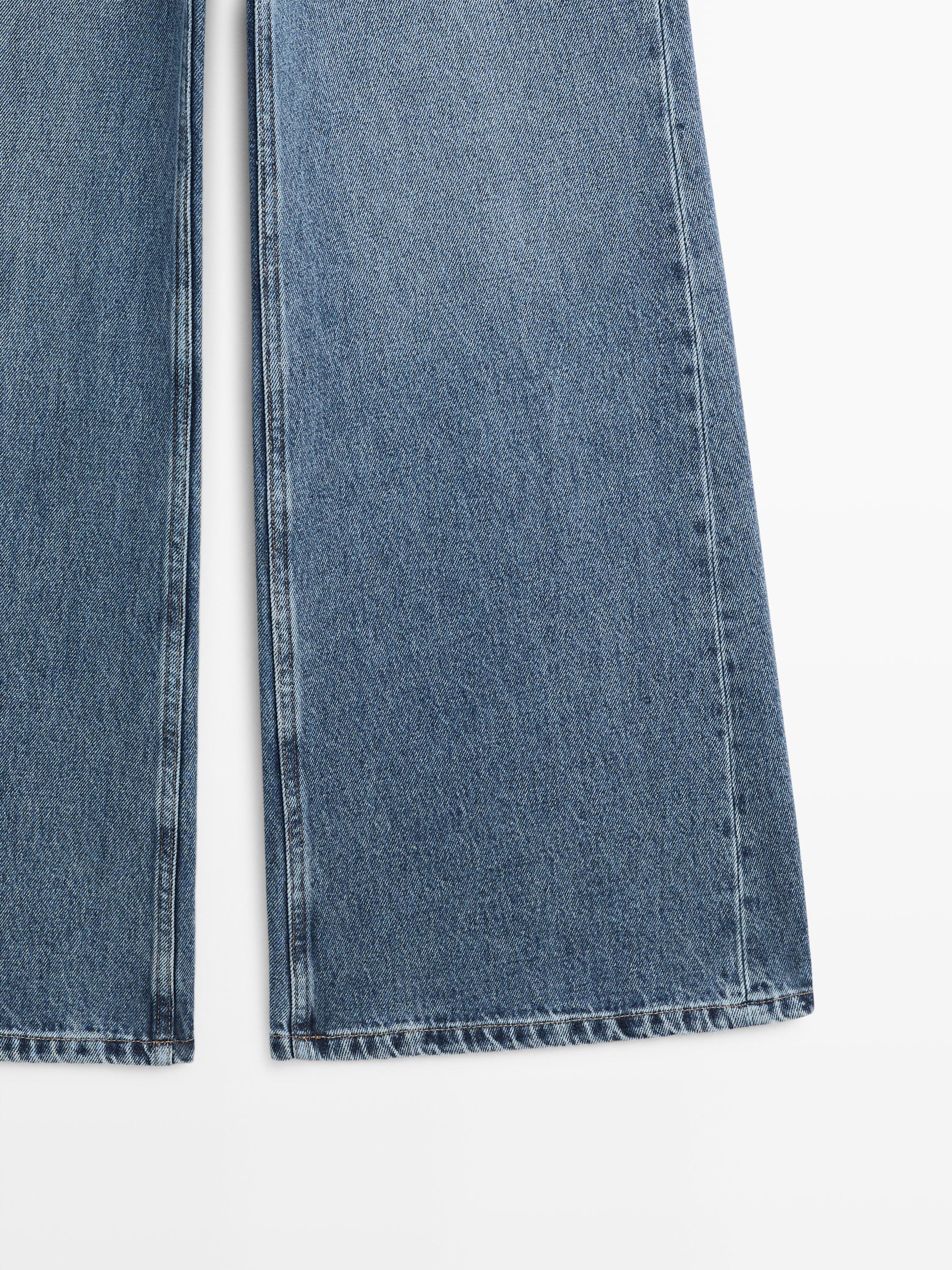 Mid-rise bell bottom jeans — MEDIUM BLUE