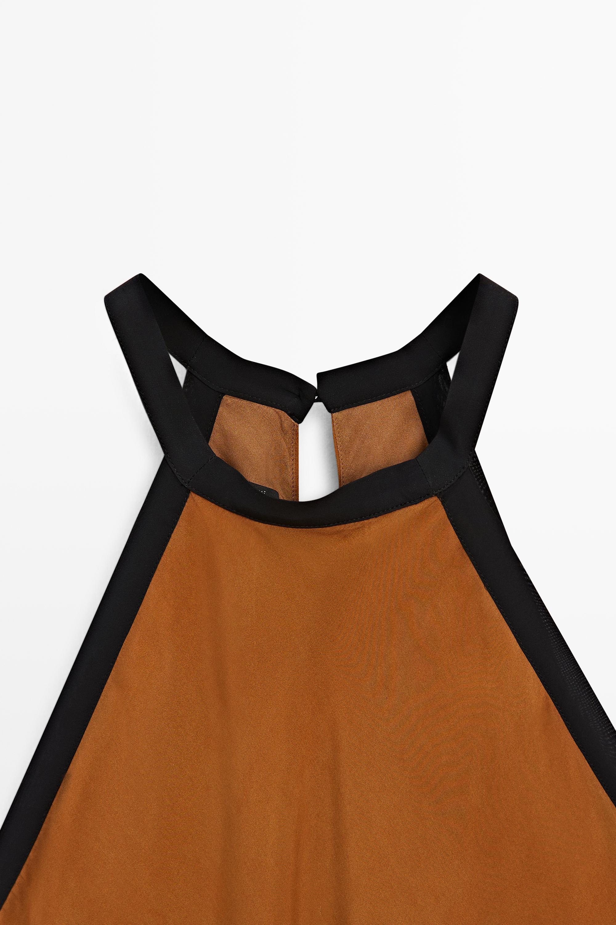 Midi dress with contrast layers — Washed