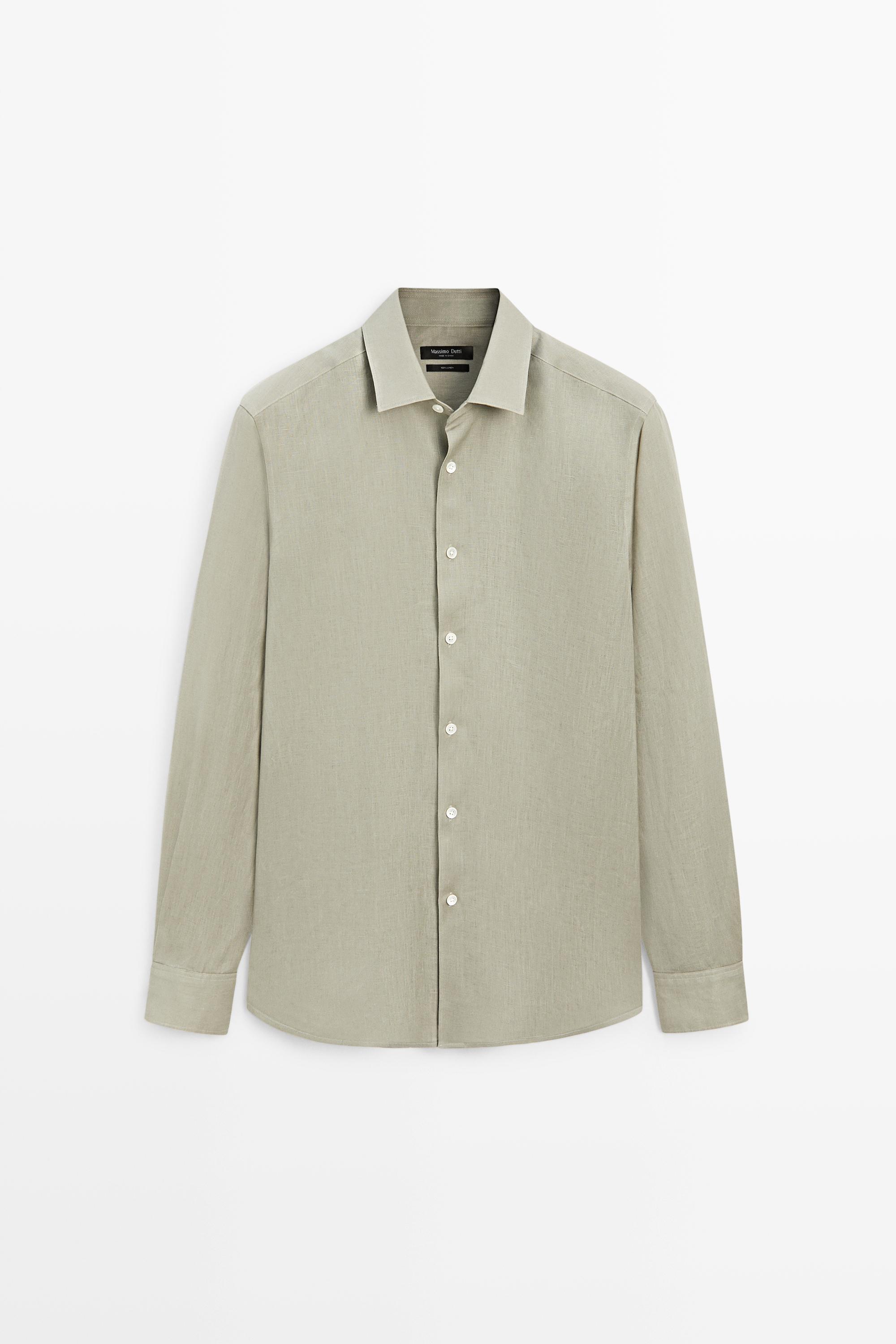 Regular fit 100% extra-fine linen shirt