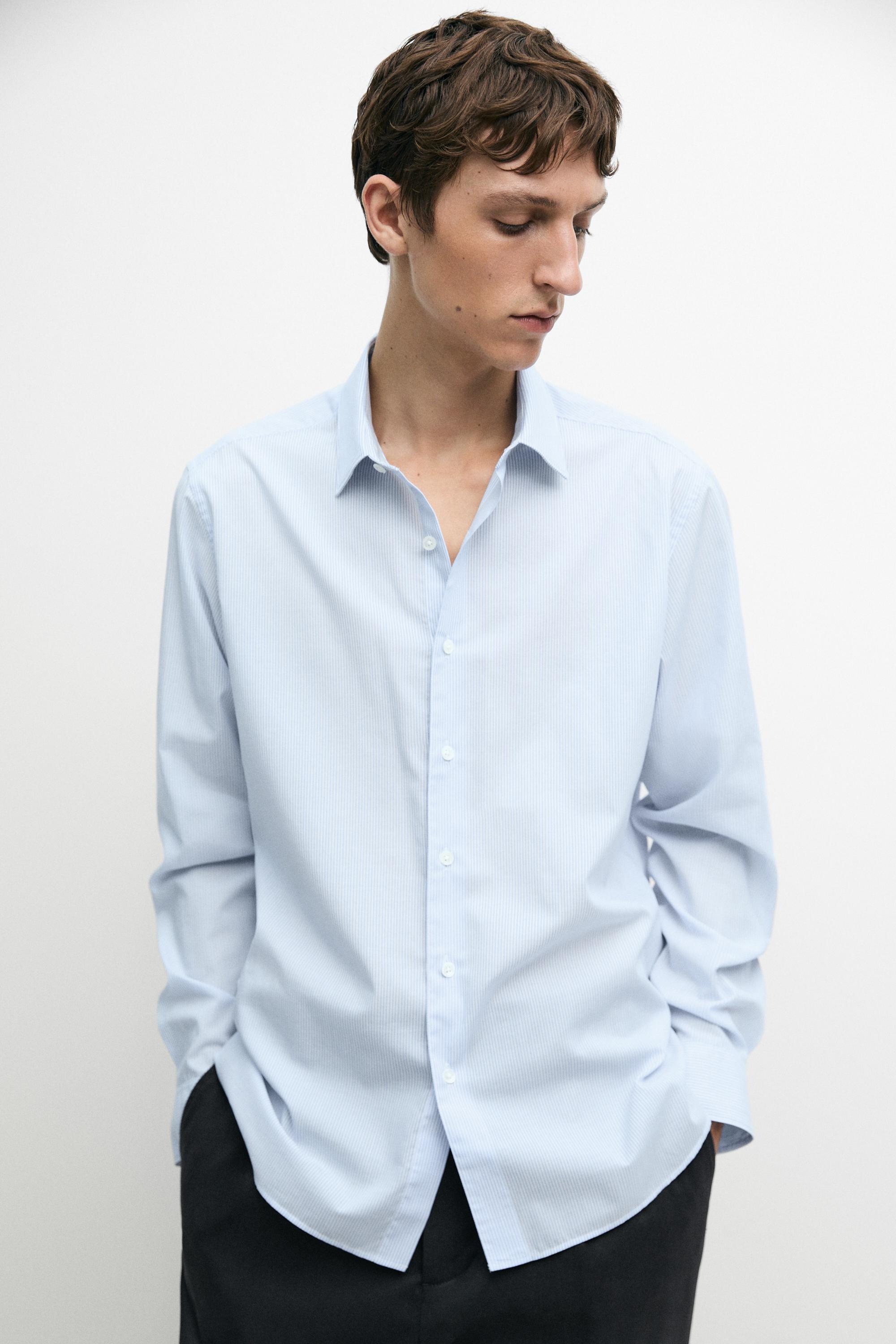 Camisa regular fit detalle cuadros