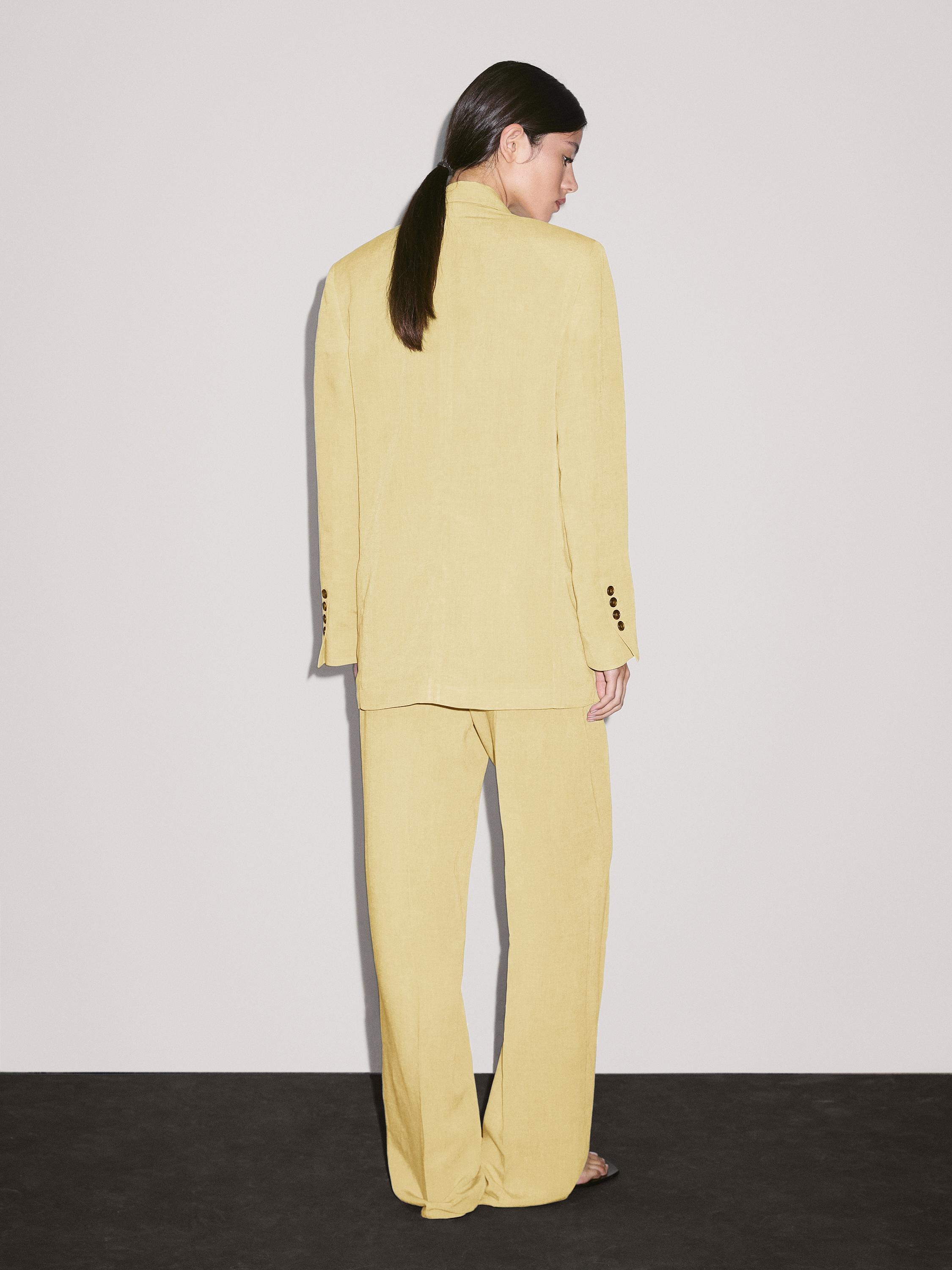 ★ Massimo Dutti★ Double Breasted Blazer 06049677313 Double-breasted blazer · Lemon Yellow · Dressy | Massimo Dutti