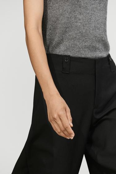 Cargo pants with hem button detail — BLACK 5