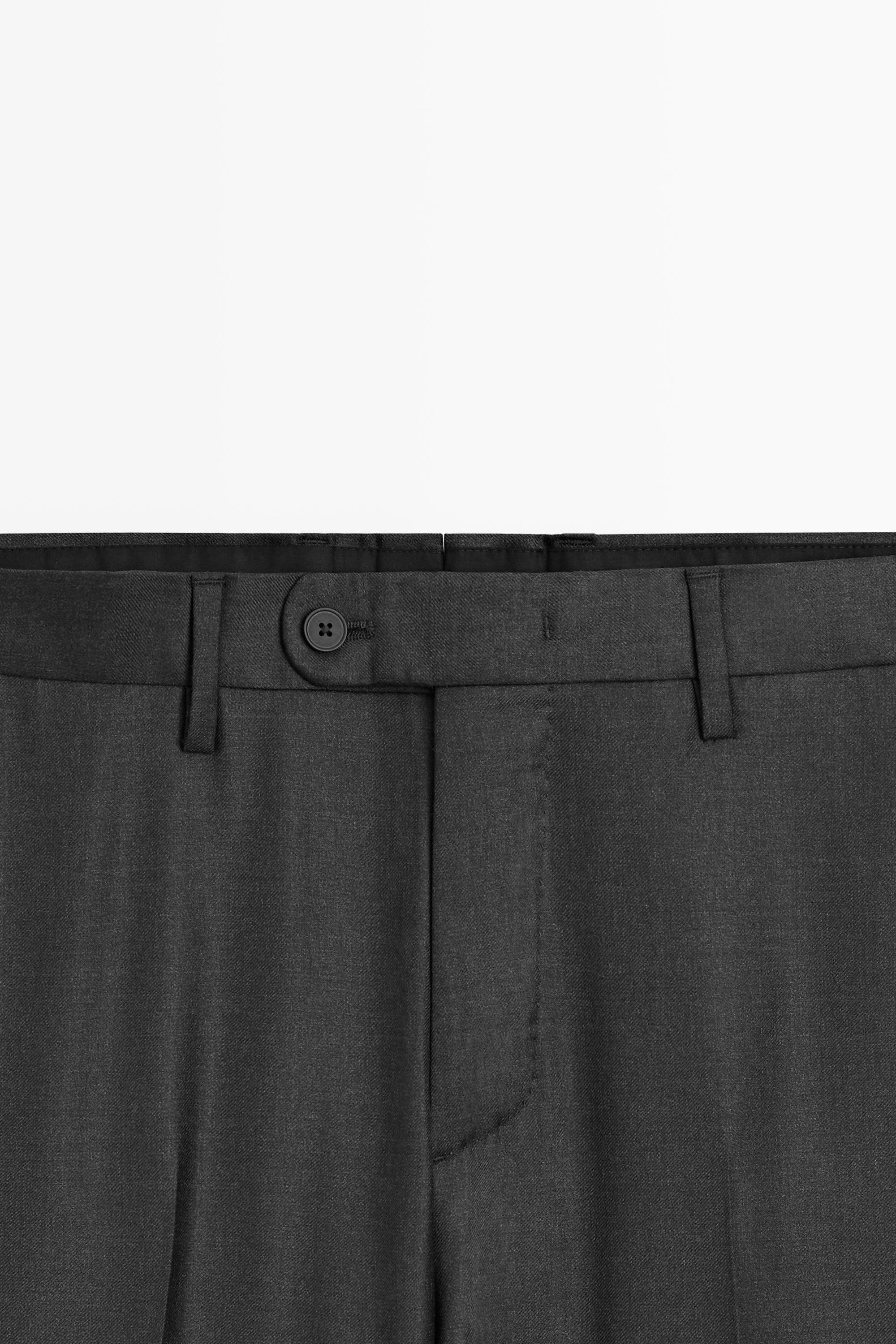 Cold wool suit trousers — CHARCOAL