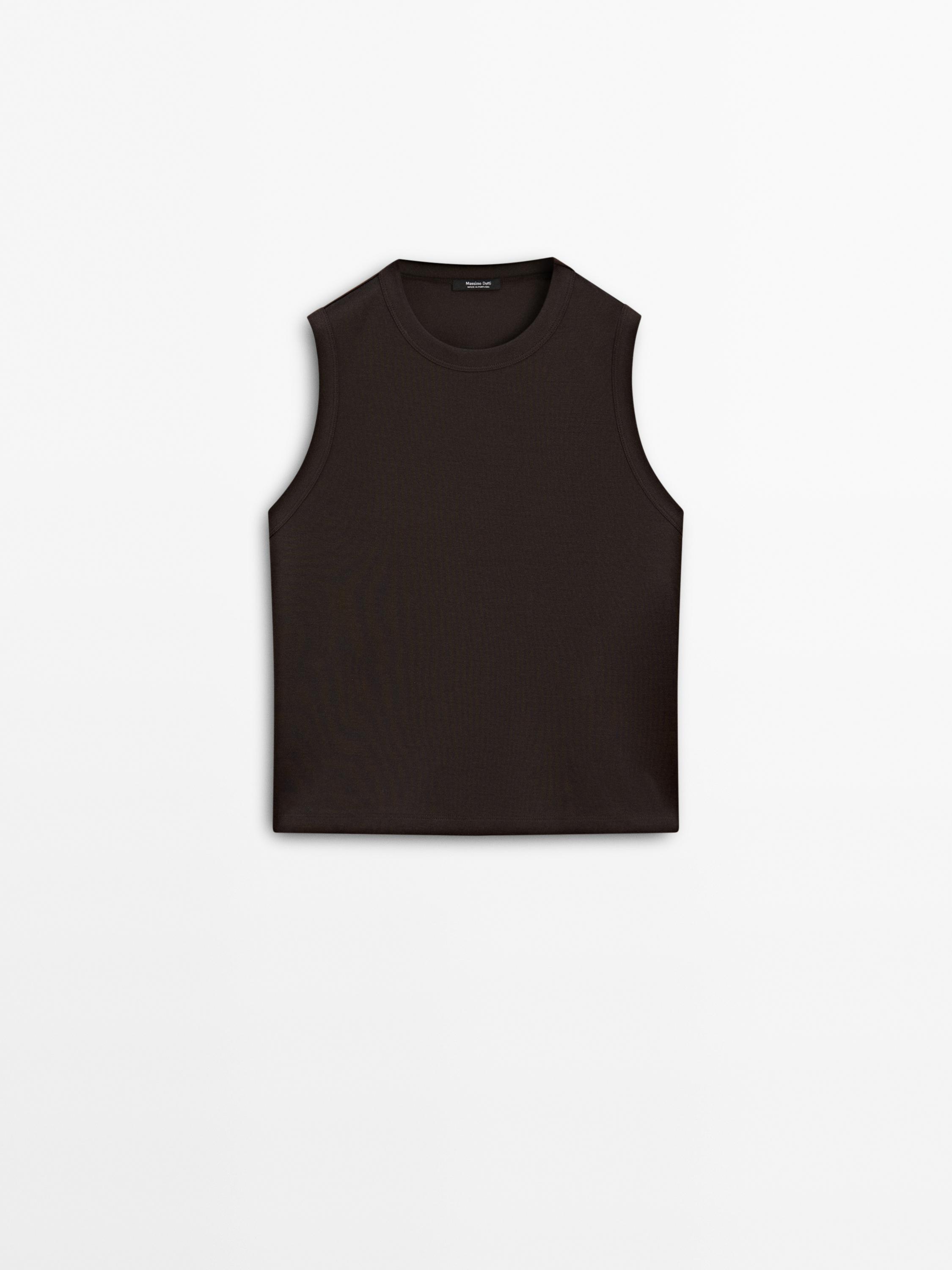 Top sans manches 100 % coton