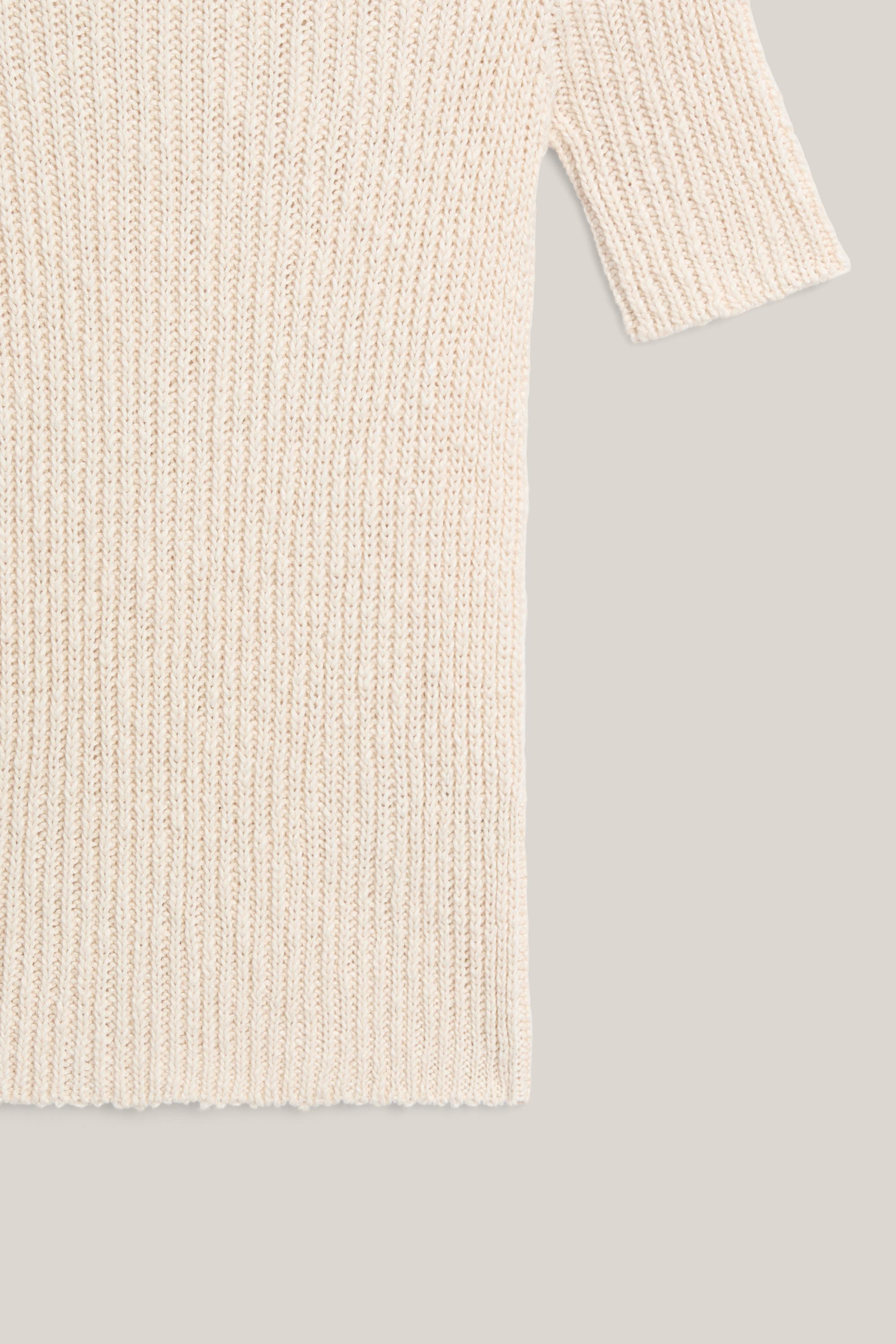 Linen blend textured knit sweater - LIMITED EDITION — CREAM