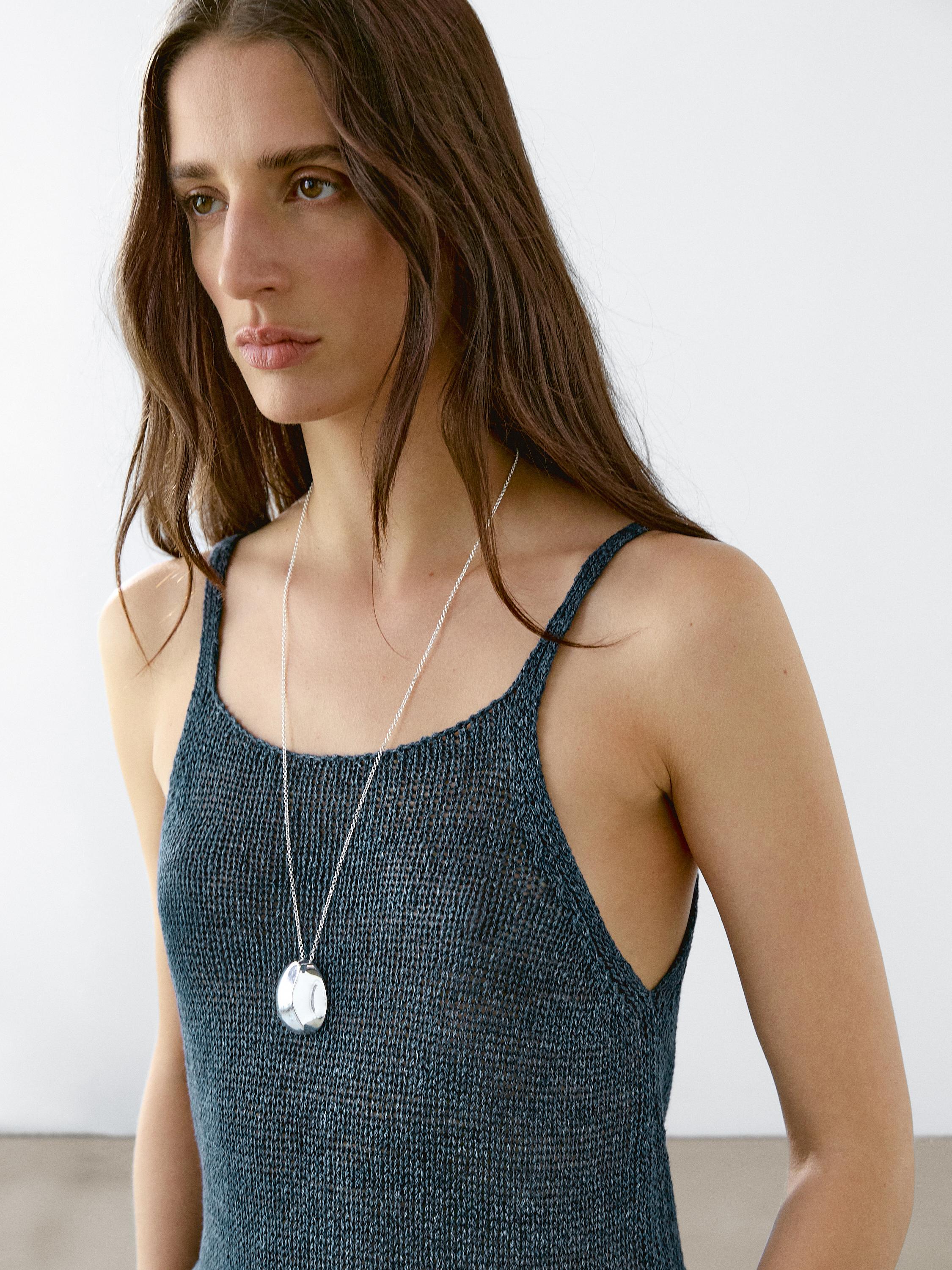 Halterneck knit top