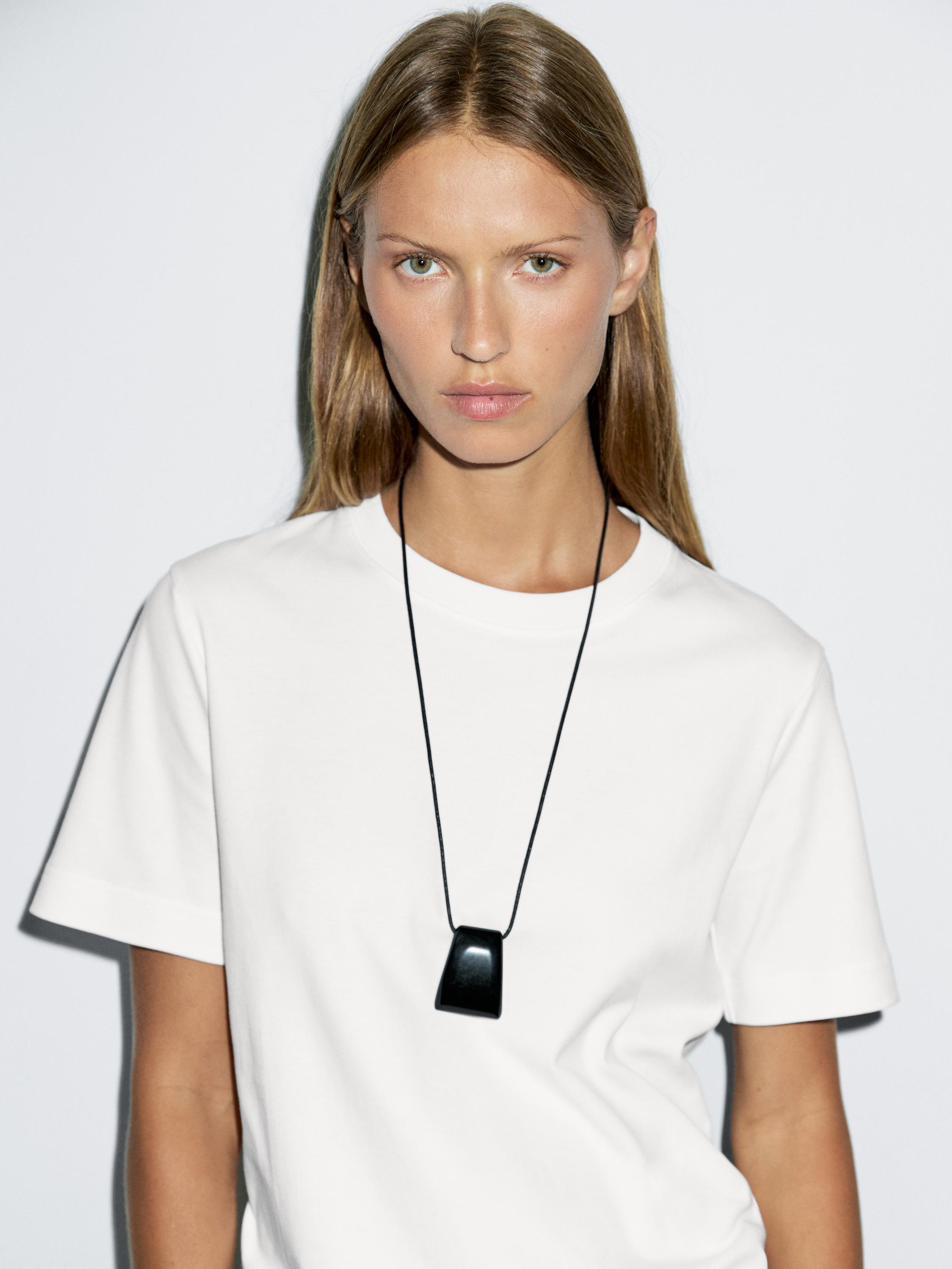 Short sleeve interlock T-shirt — Off white