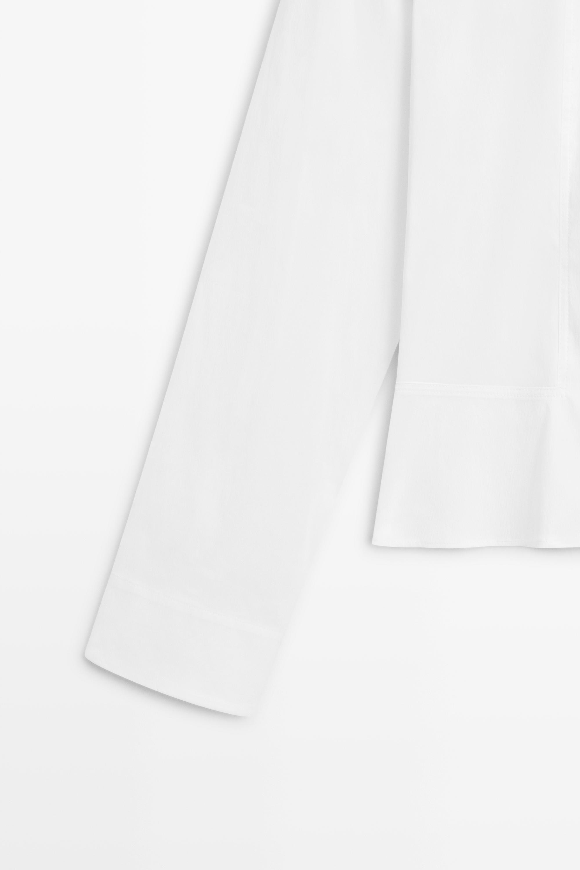 Poplin shirt with collar detail — WHITE