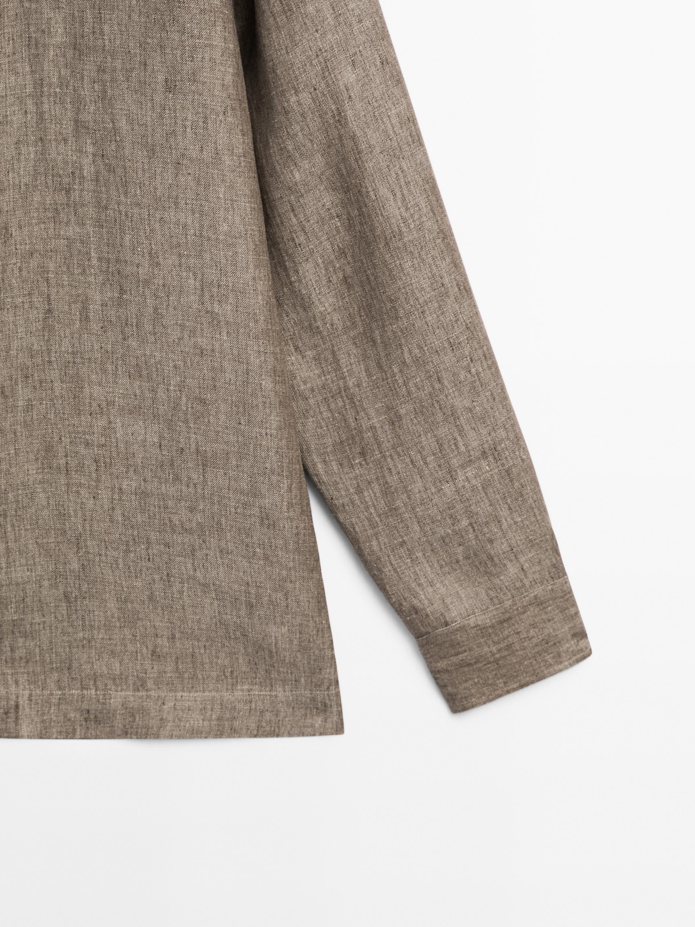 Lanena košulja regular fit s ovratnikom s trakom - Limited Edition