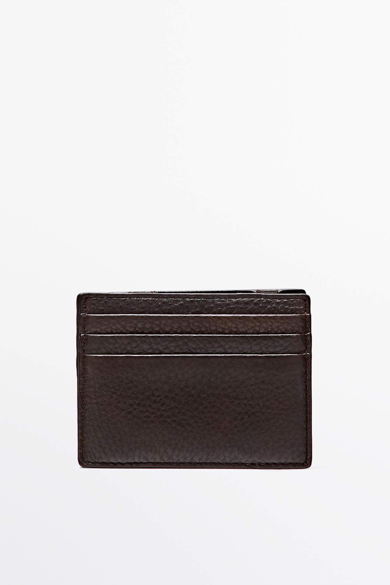 Nappa leather "magic" wallet — BROWN