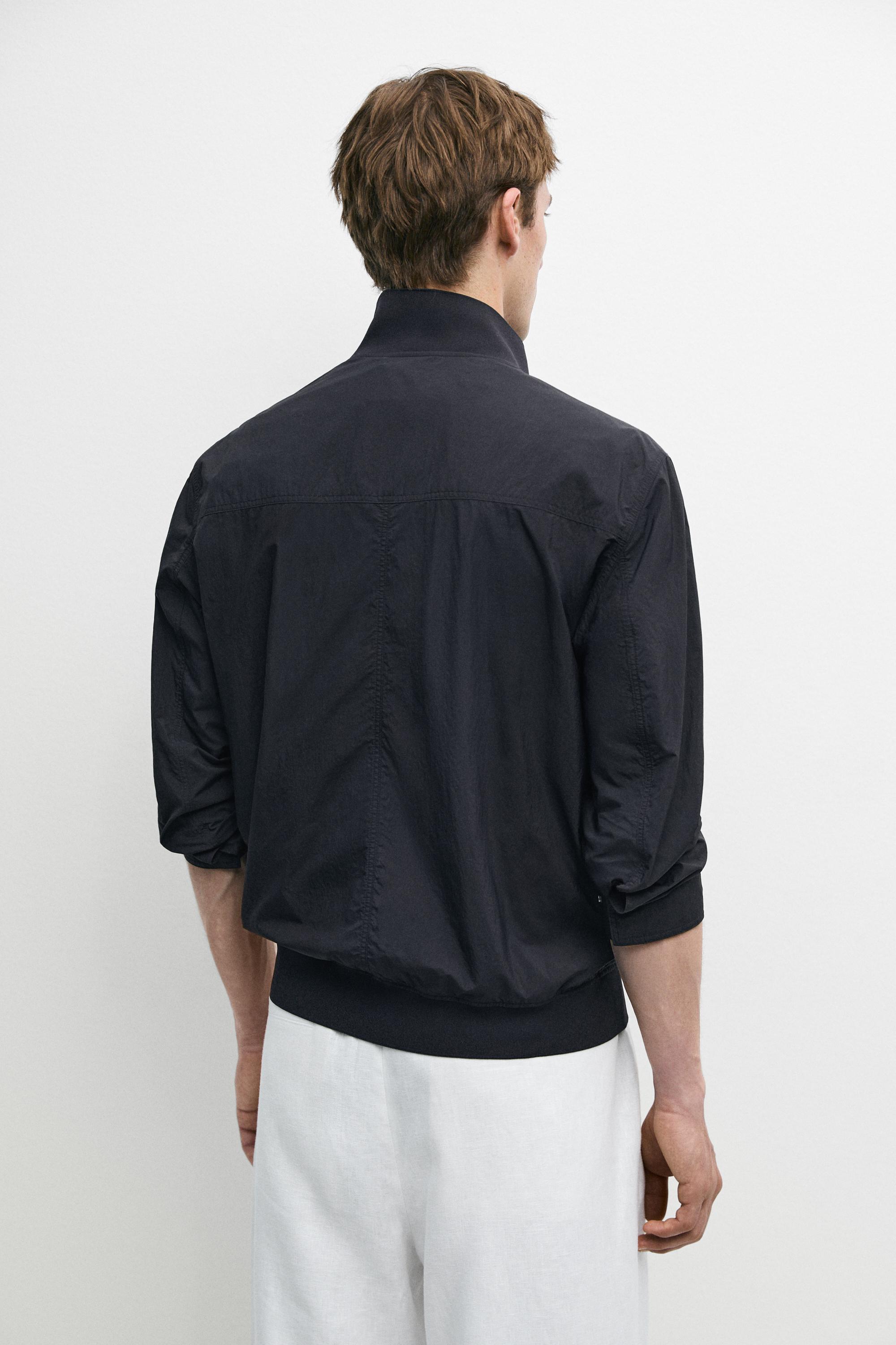 Bomber jacket with pocket details — DARK NAVY