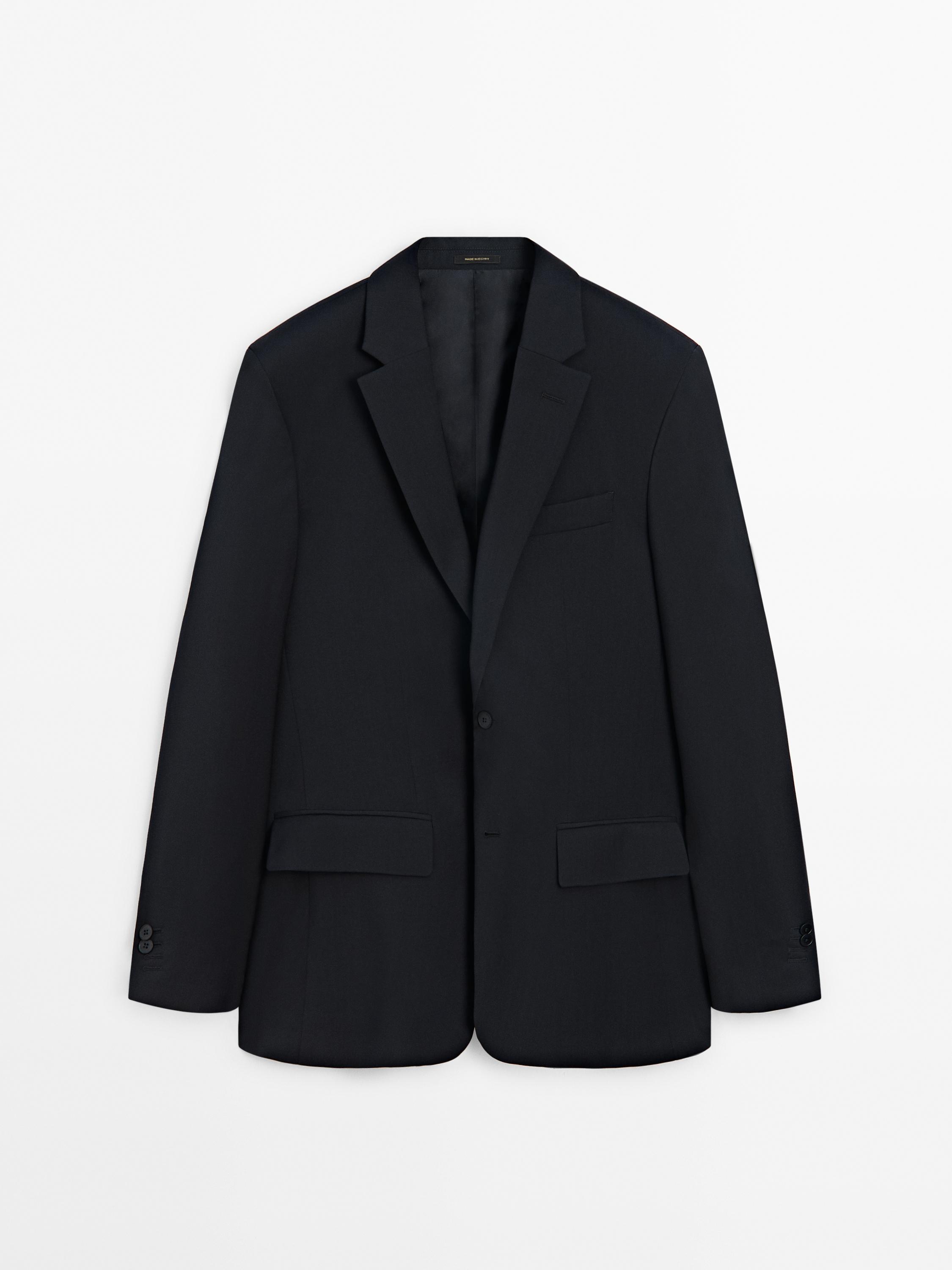 ☆日本未入荷*Massimo Dutti*新作*wool 100% ブレザー/BLACK☆ 100% wool suit blazer · Navy Blue · Dressy | Massimo Dutti