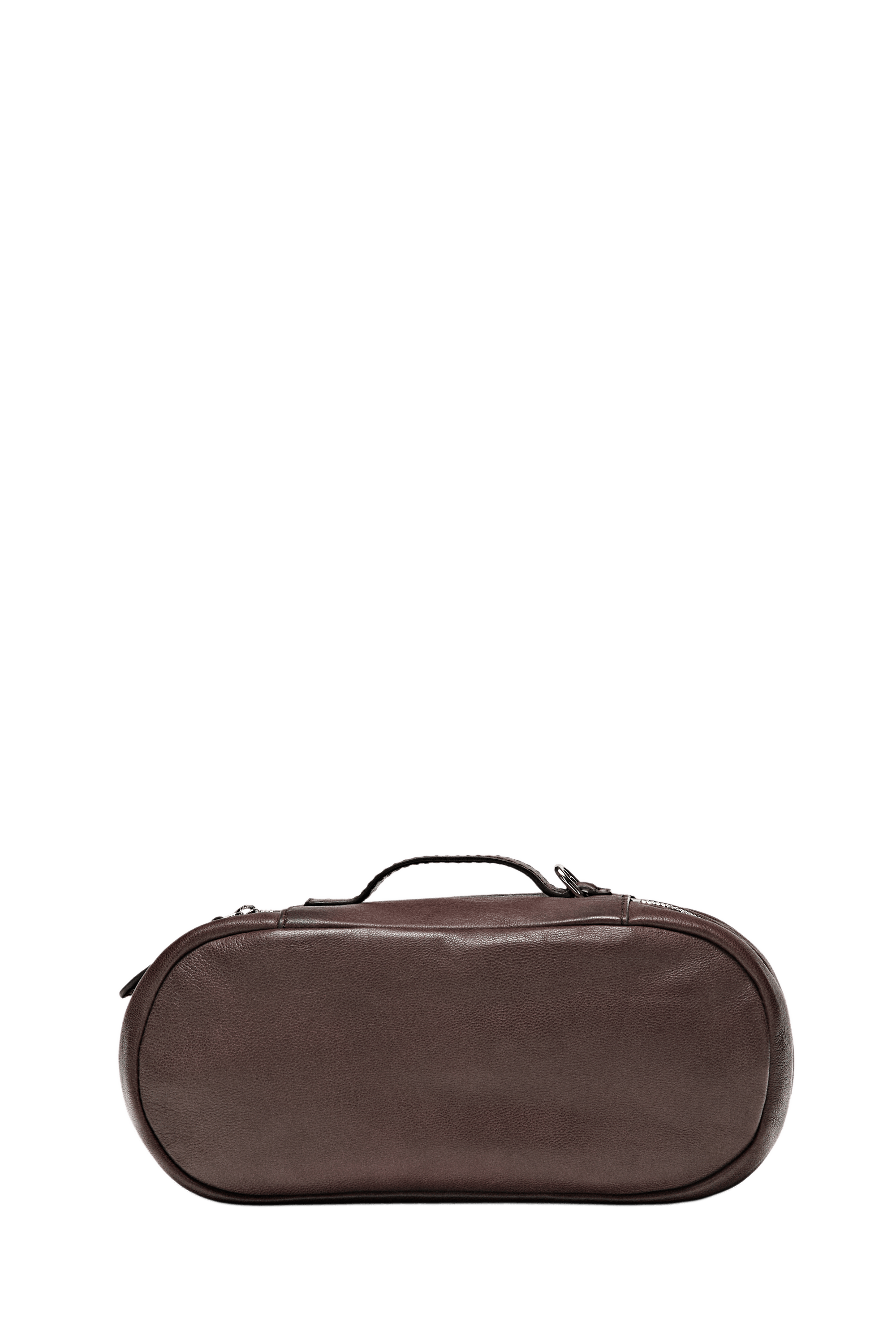 Massimo Dutti Napa deri oval makyaj çantası görsel 8