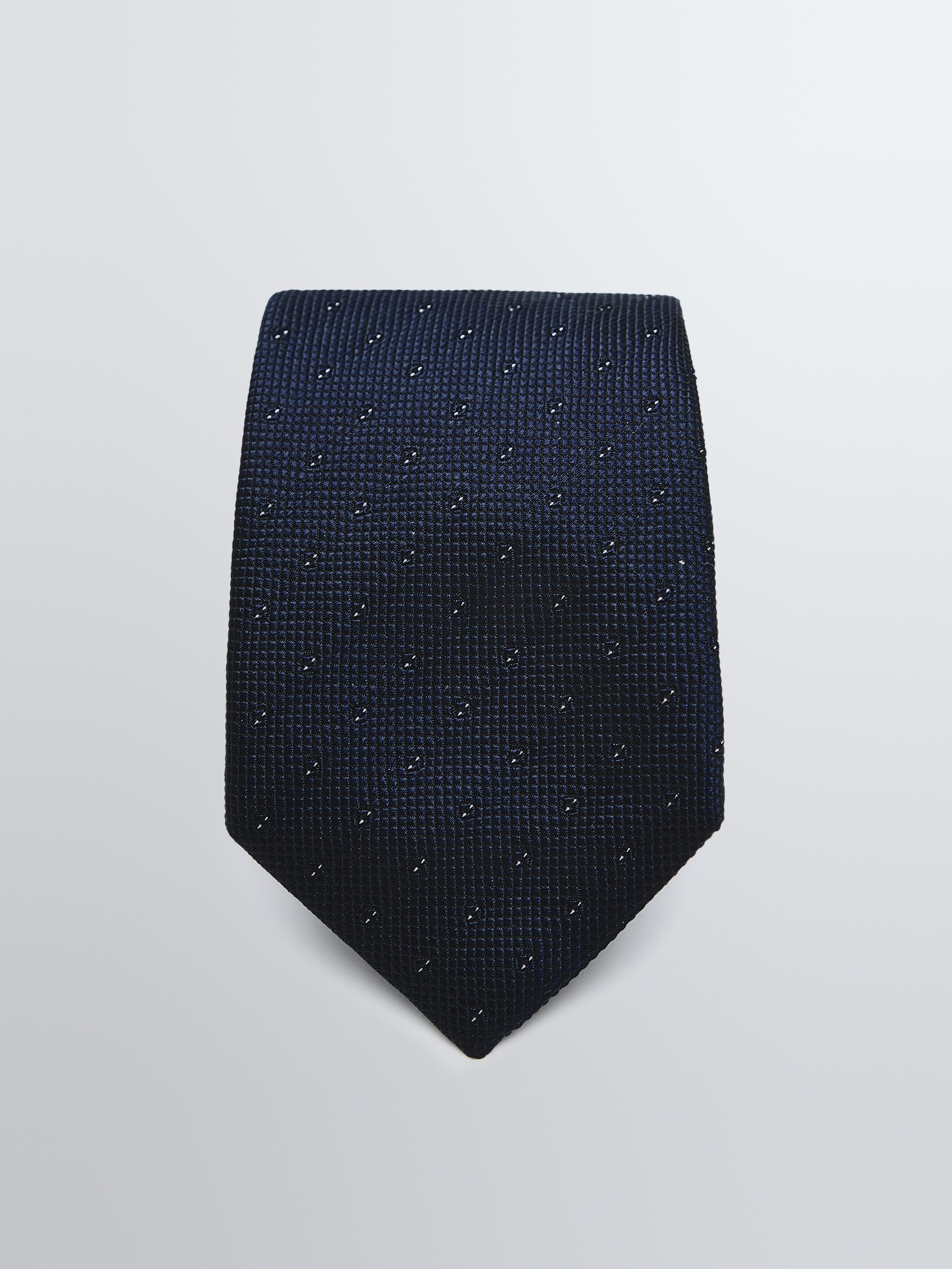 100% silk tie — NAVY BLUE