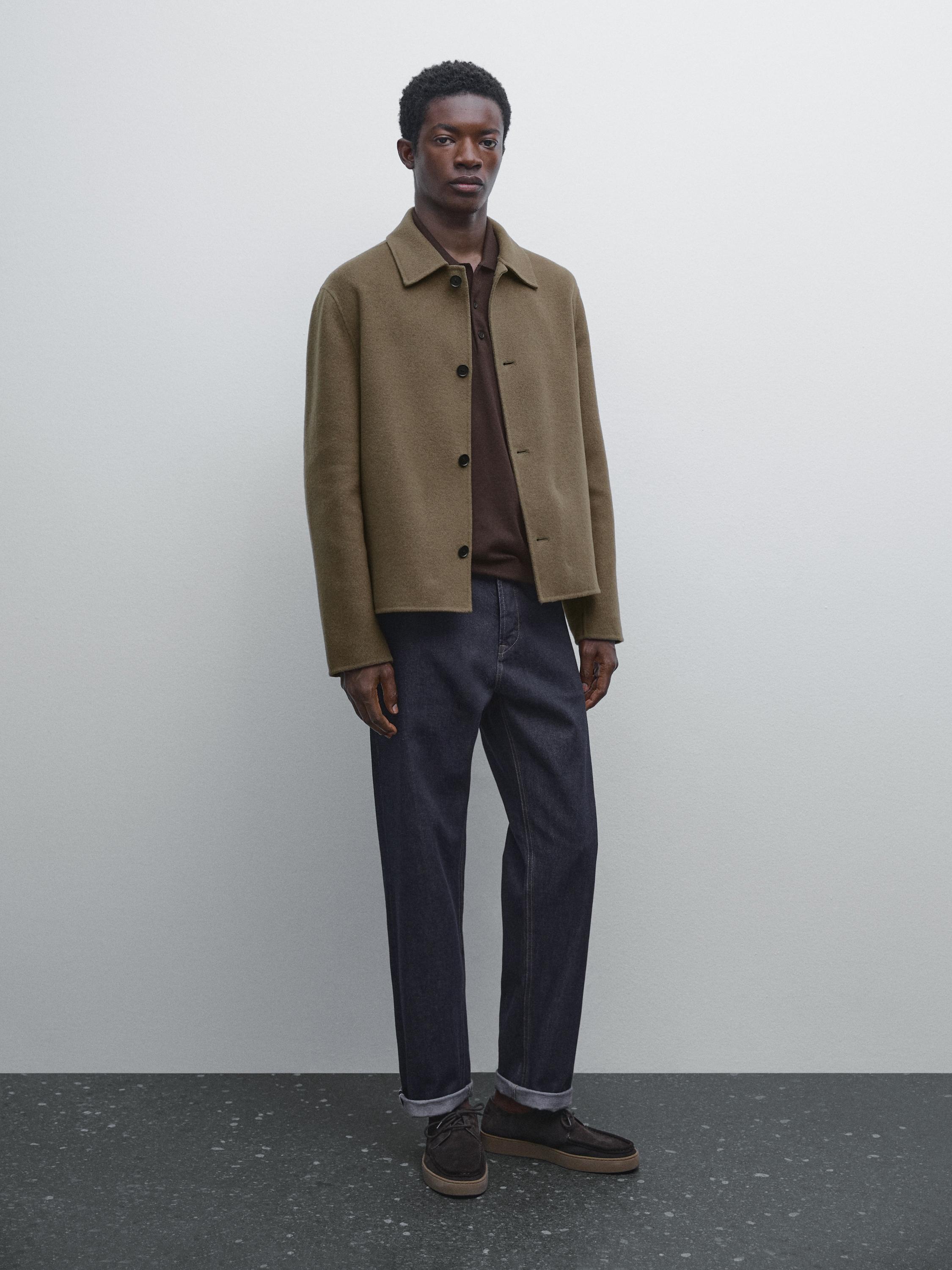 Blouson en laine mélangée
