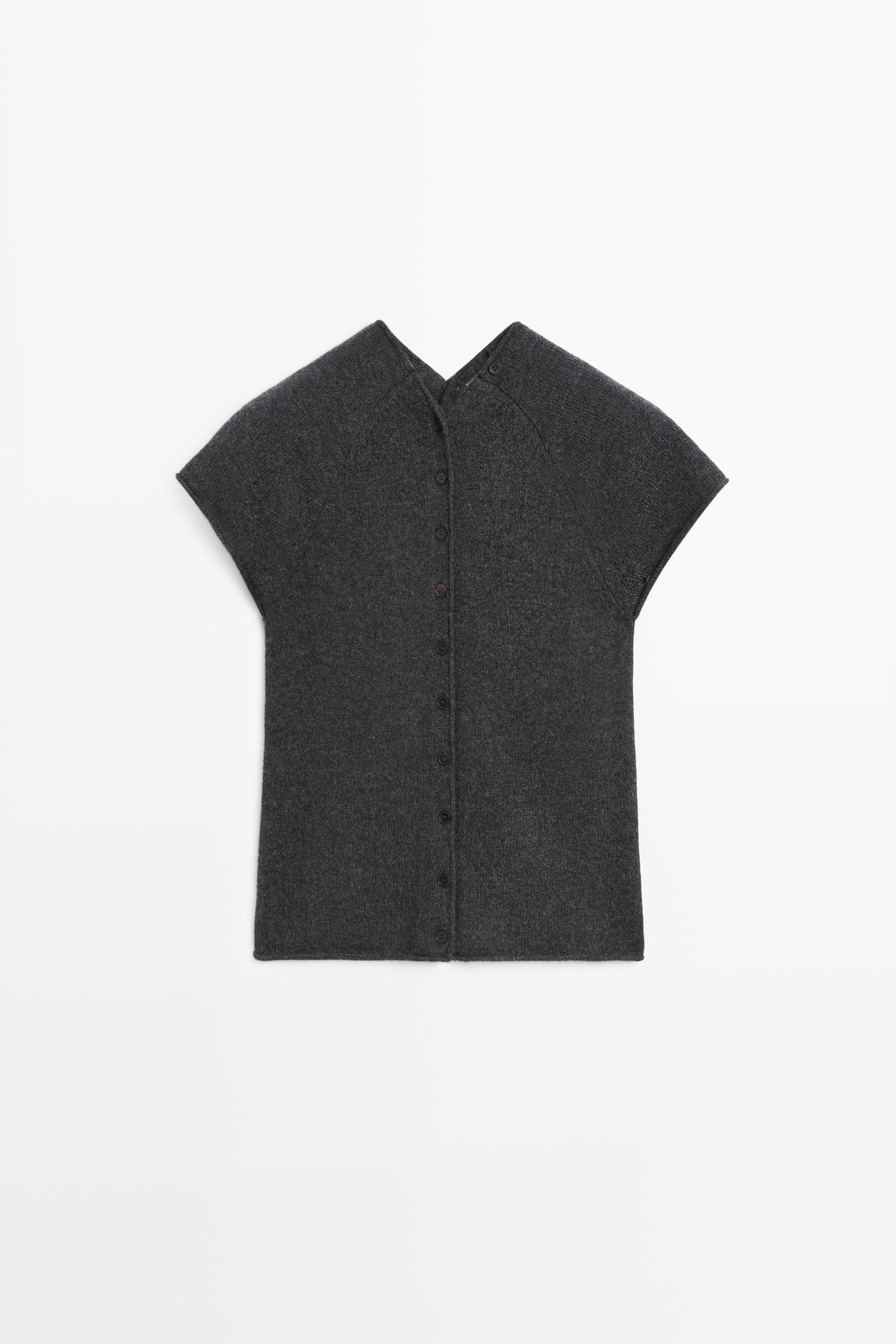 100% Cashmere button-up knit vest