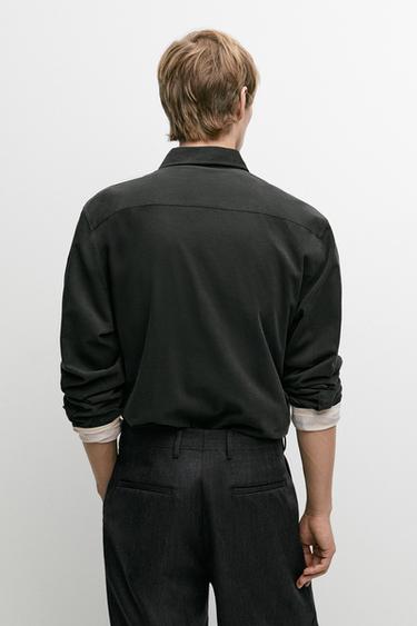Regular fit needlecord shirt — PETROL BLUE 5