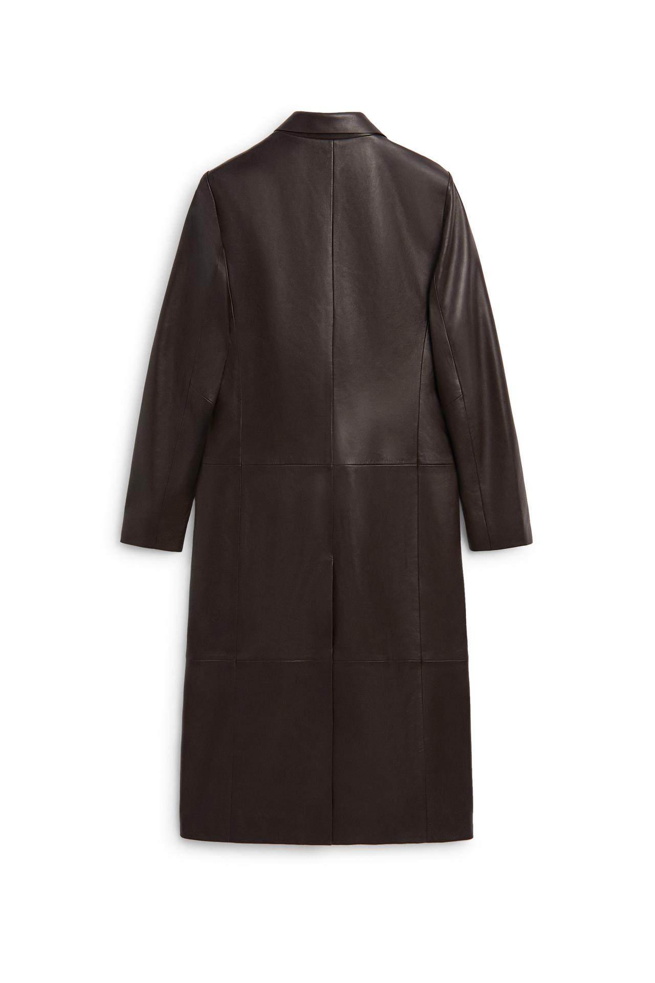Fitted leather coat - LIMITED EDITION — BROWN