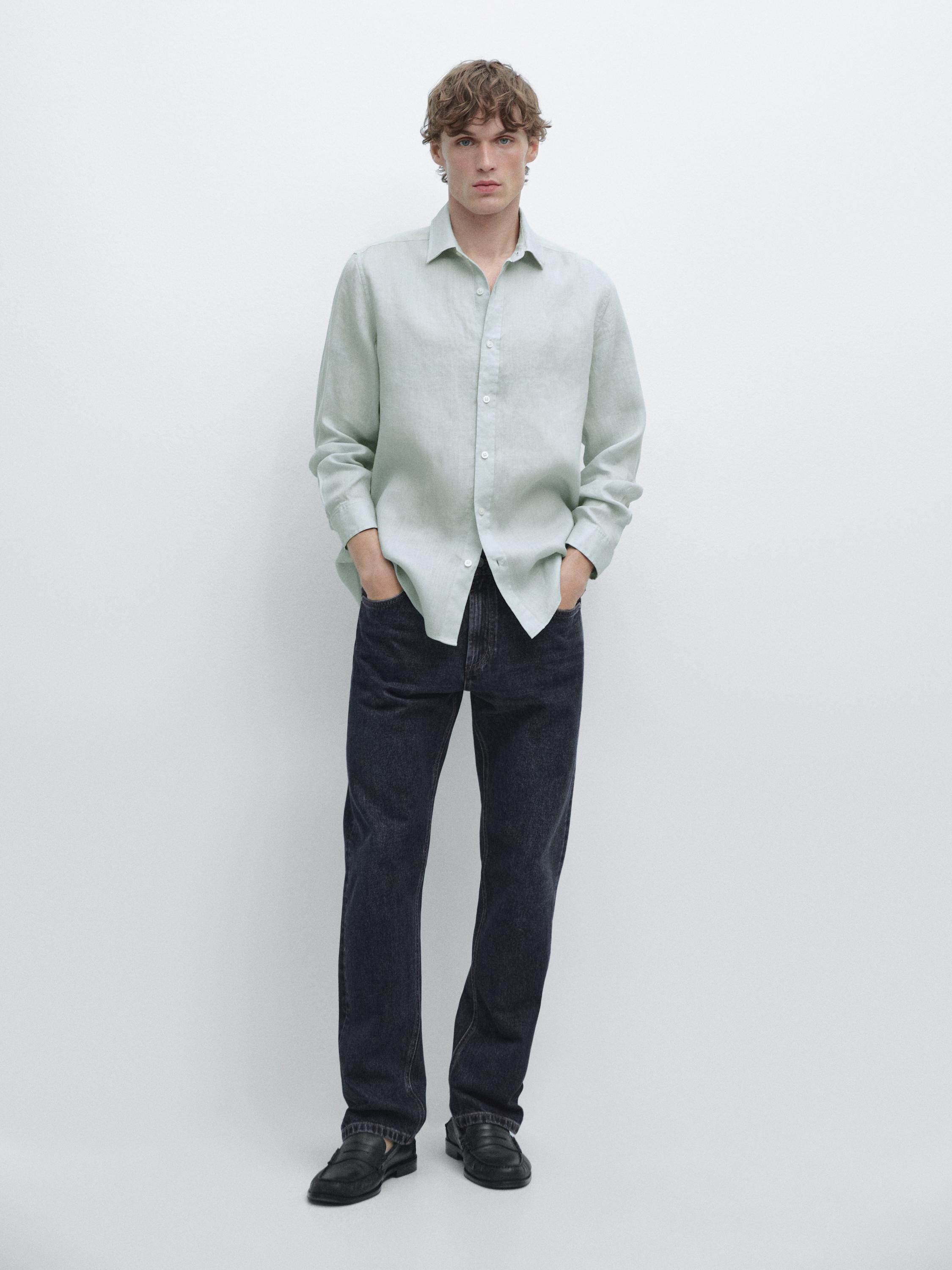 Košulja slim fit od 100 % lana