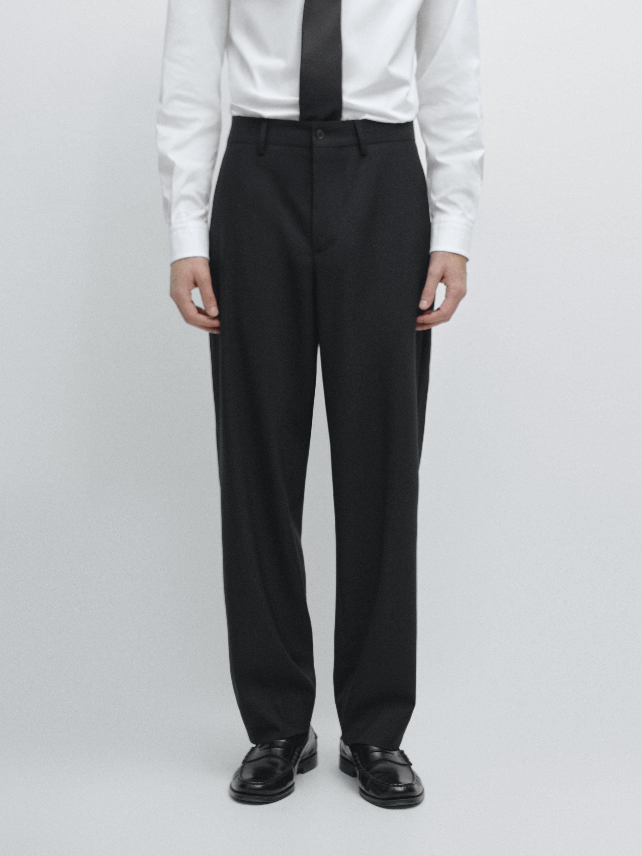 Wool suit trousers