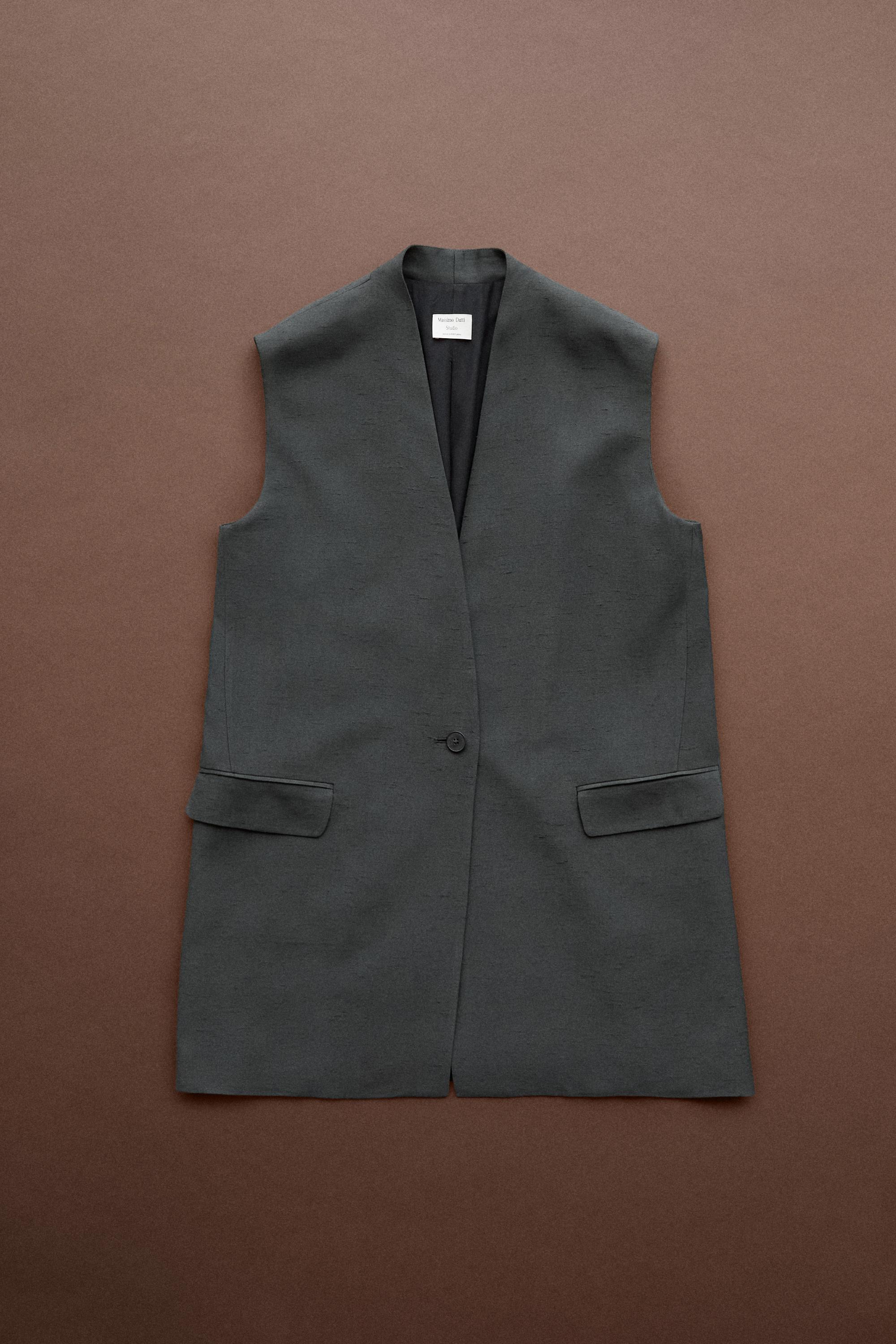 V-neck vest total look - STUDIO — PETROLEUM