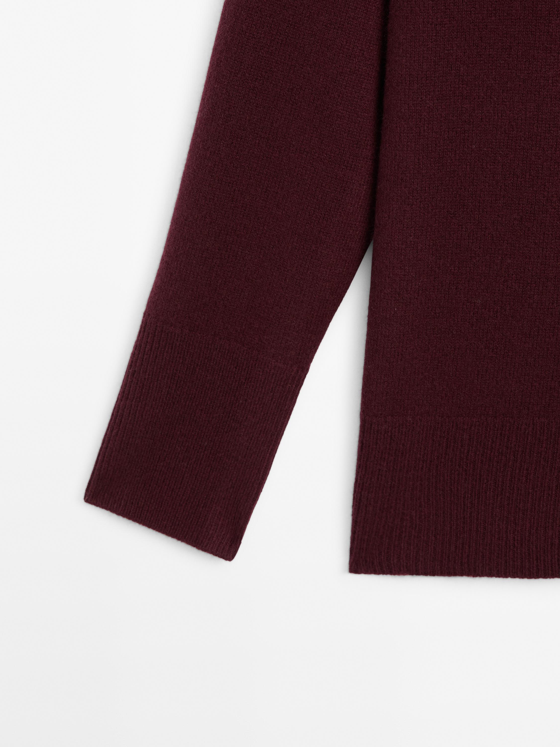 Wool blend knit sweater