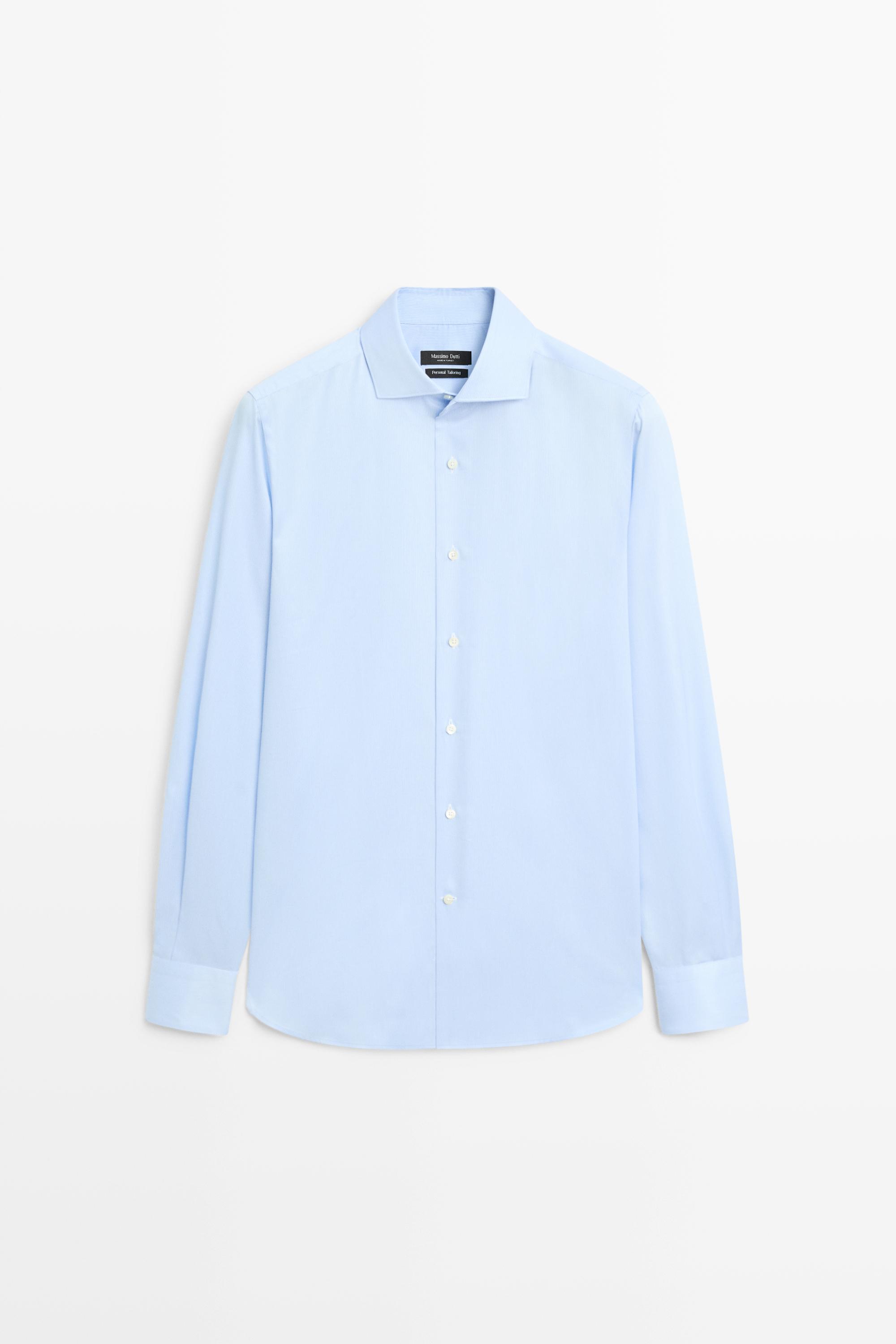 100% cotton striped shirt — SKY BLUE