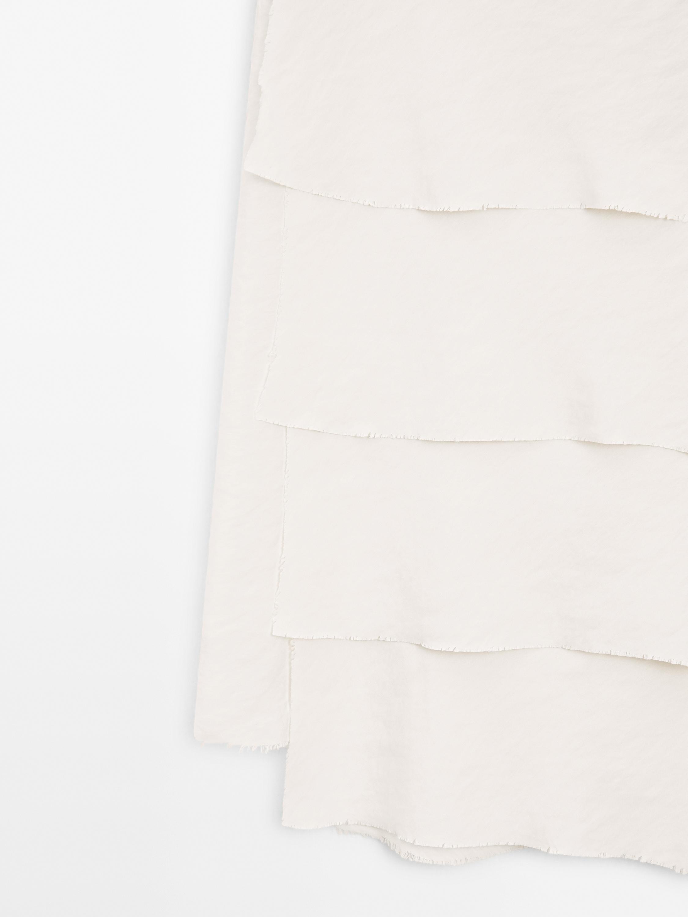 Midi skirt with ruffle detail