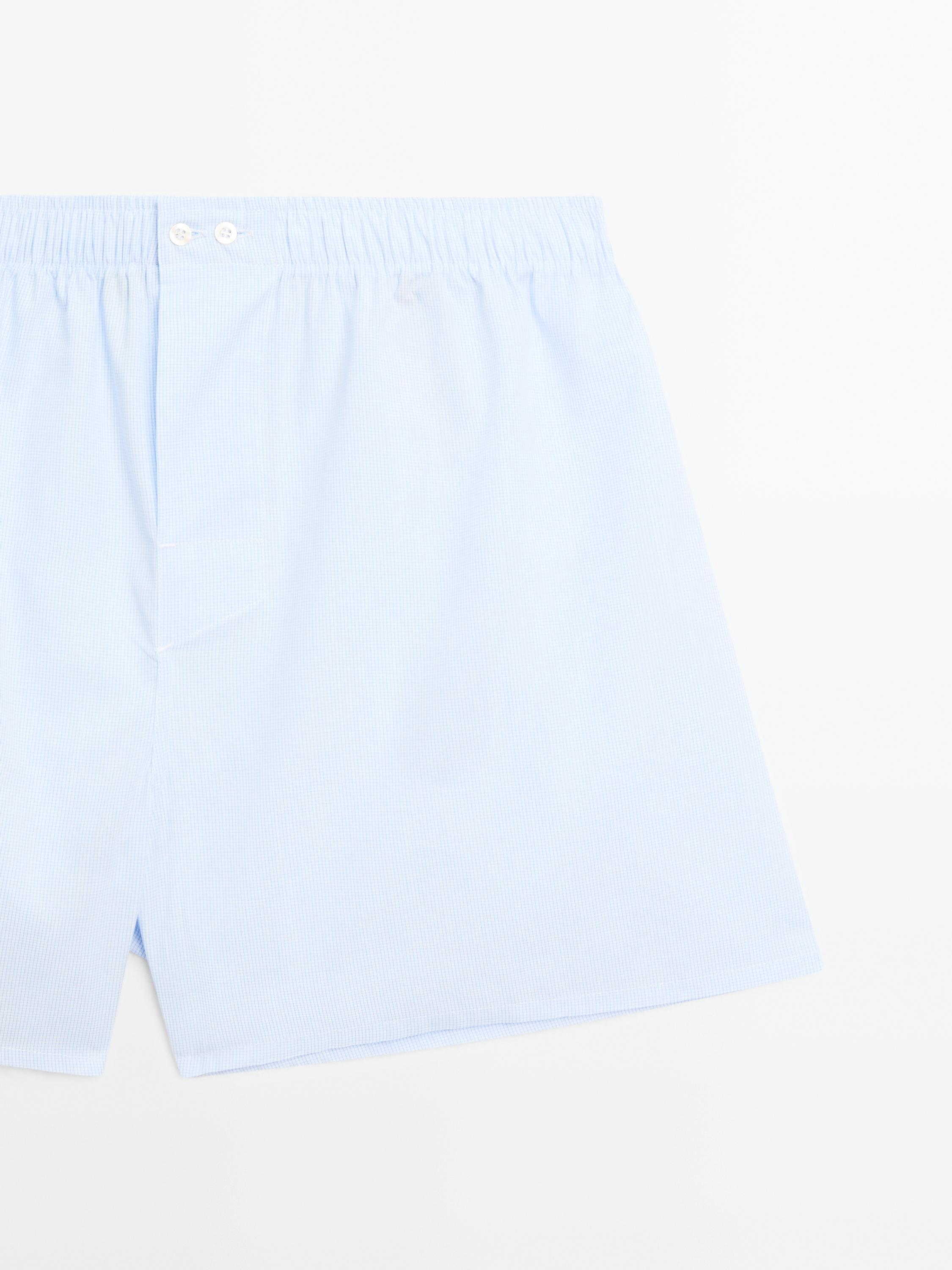 Micro check patterned briefs