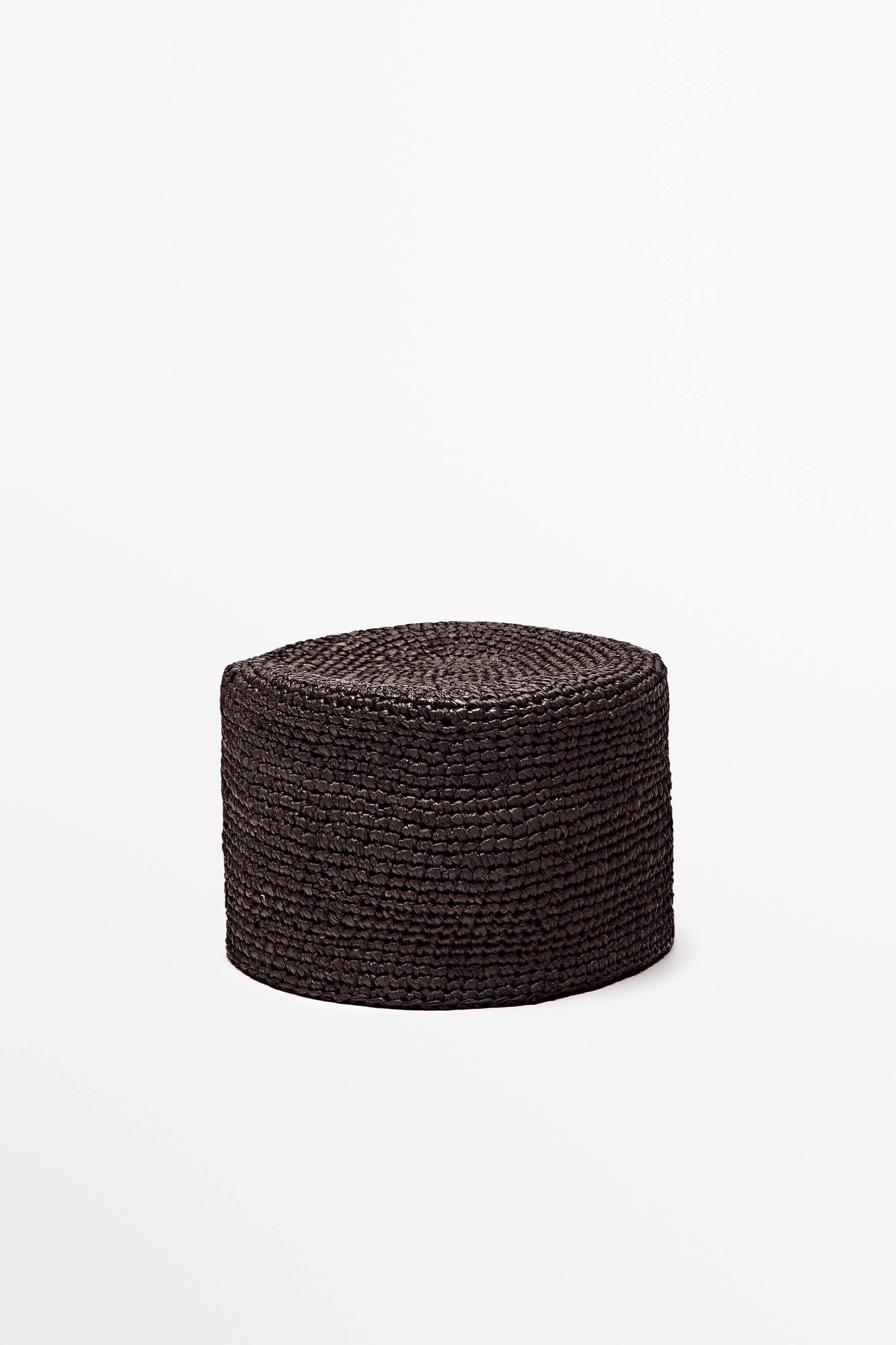 Raffia pillbox hat — OCHRE
